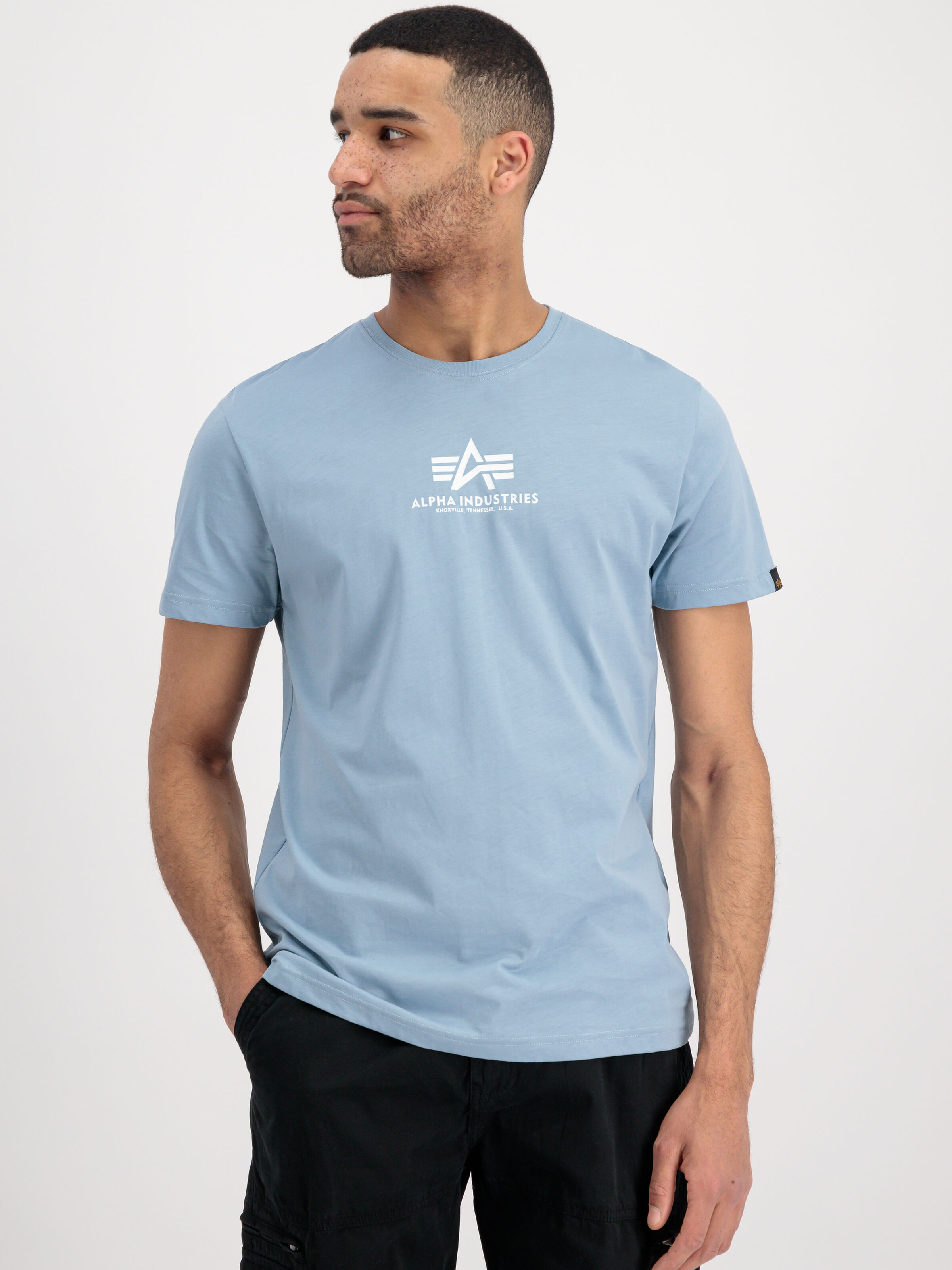 Basic Mid Logo T-Shirt greyblue 118533_134_alpha_industries_basic_t_ml_001_183177