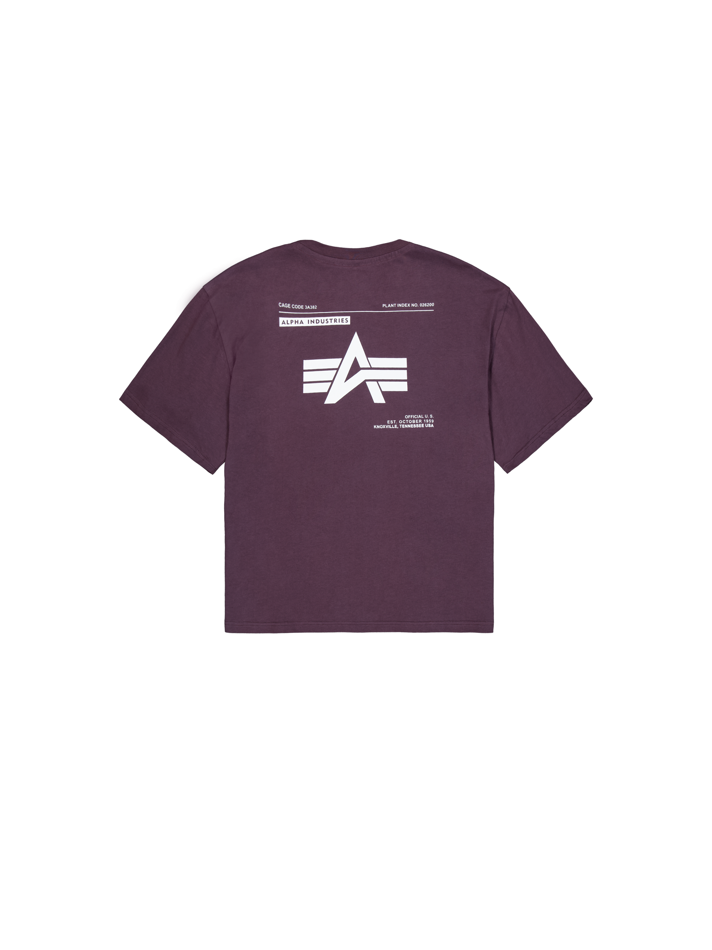 Logo Code Backprint T-Shirt Plum 146507_719_1_flatlay_00002_99589