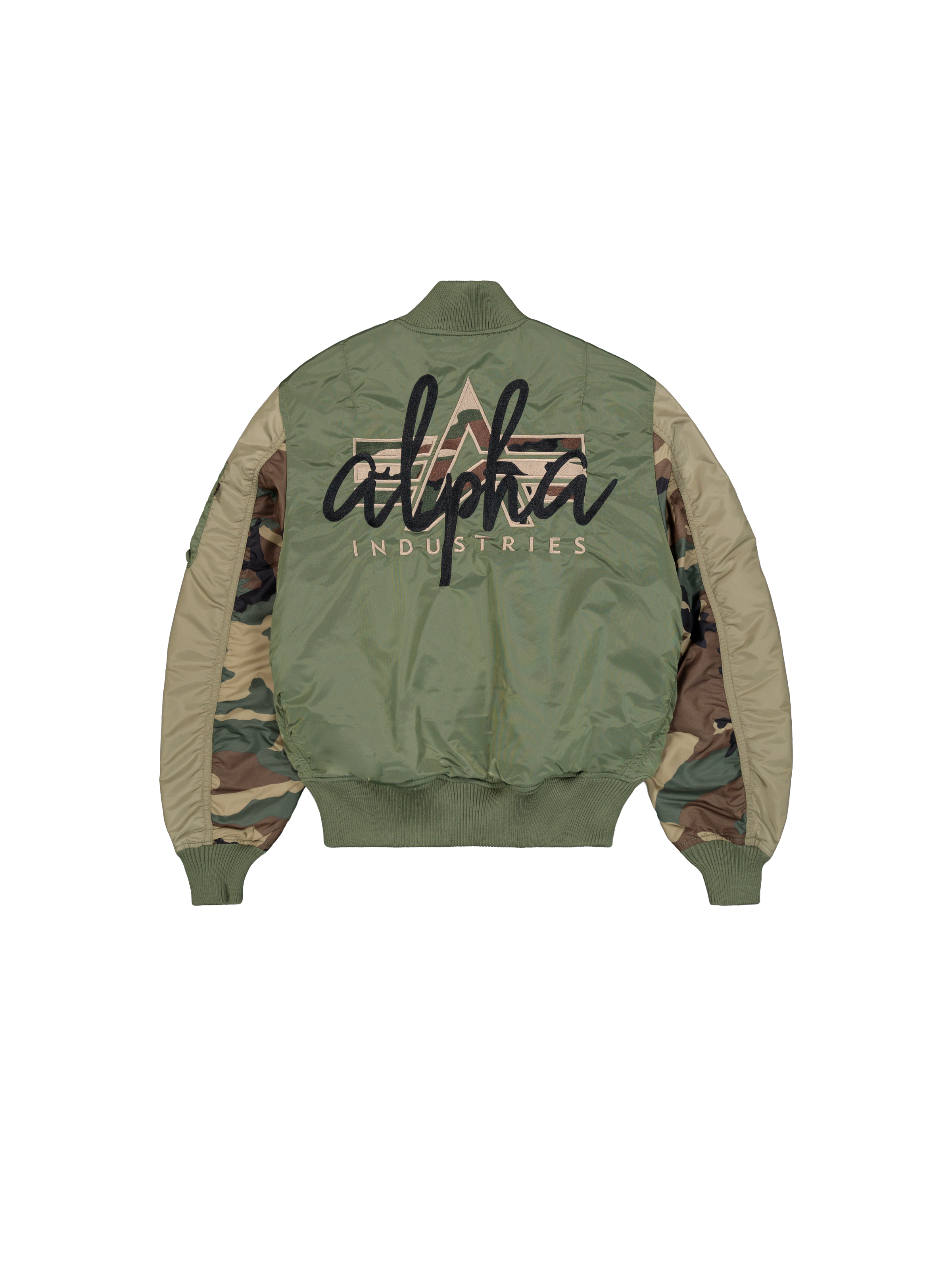 MA-1 Camo Back Embroidery Bomber Jacket sage-green 258120_01_1_flatlay_00002_163490