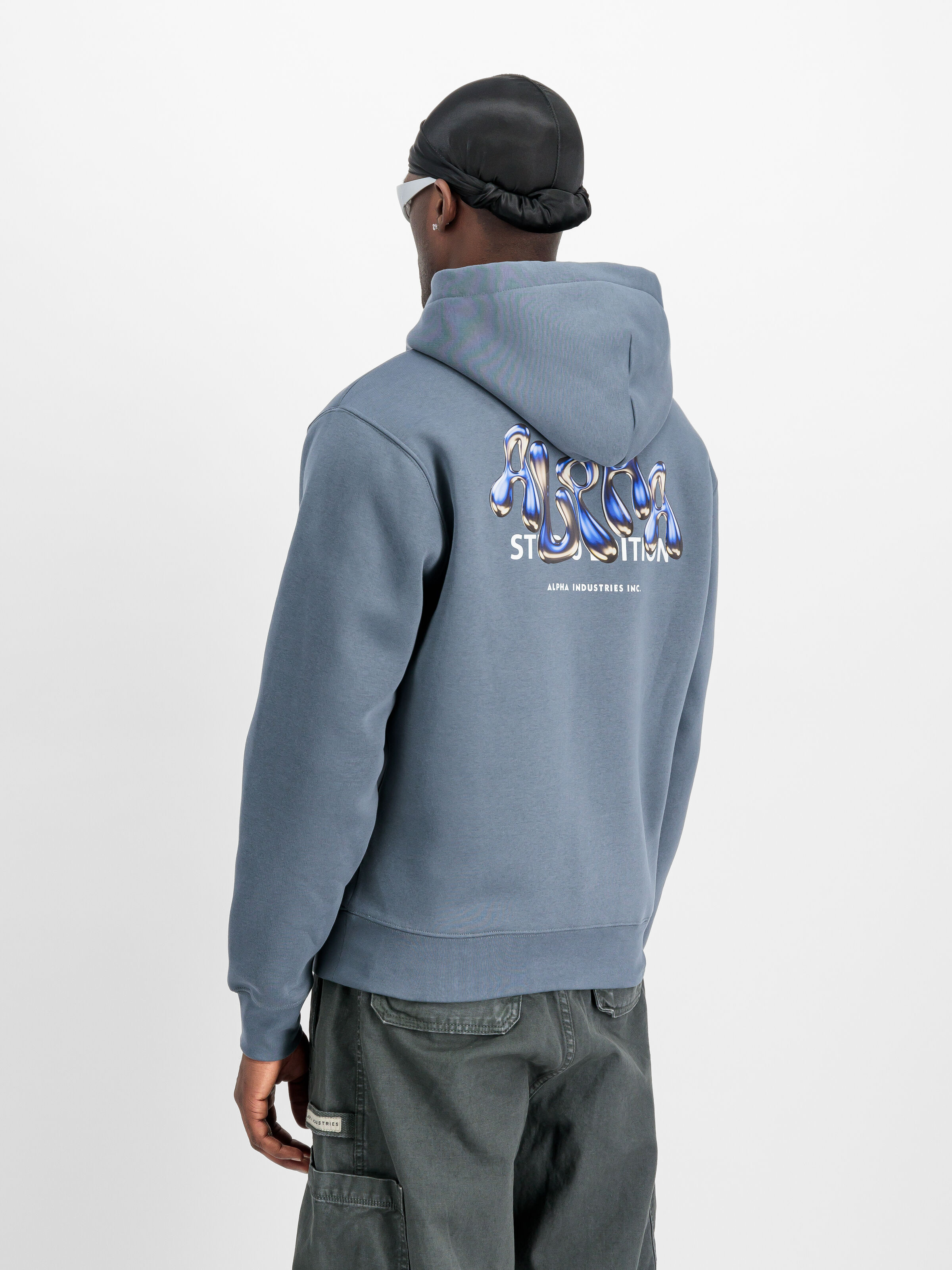 Studio Edition Backprint Hoodie denim blue 156339_439_2_model_00003_167344