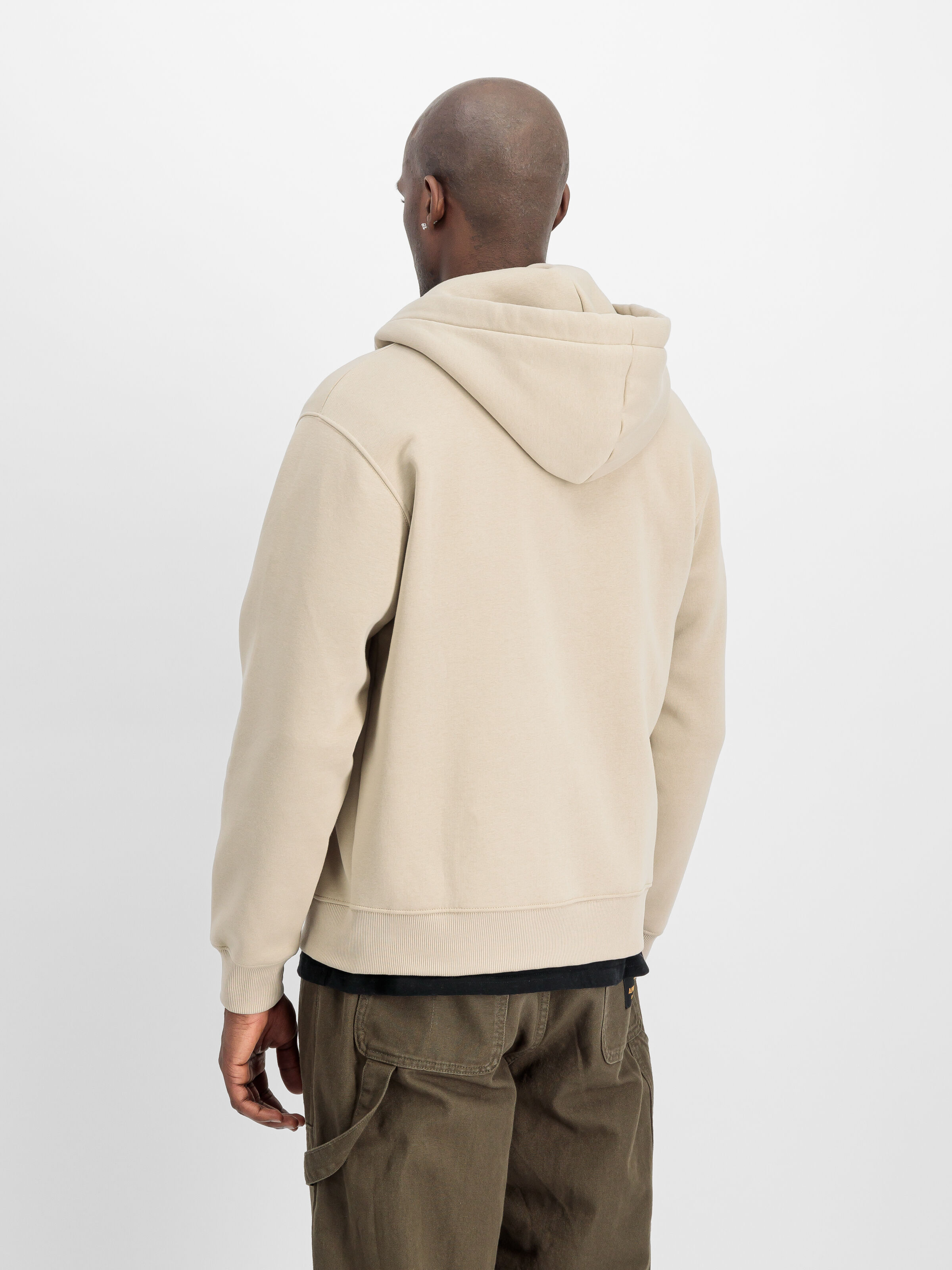 Basic Small Logo Zip Hoodie organic beige 118342_627_2_model_00003_160870