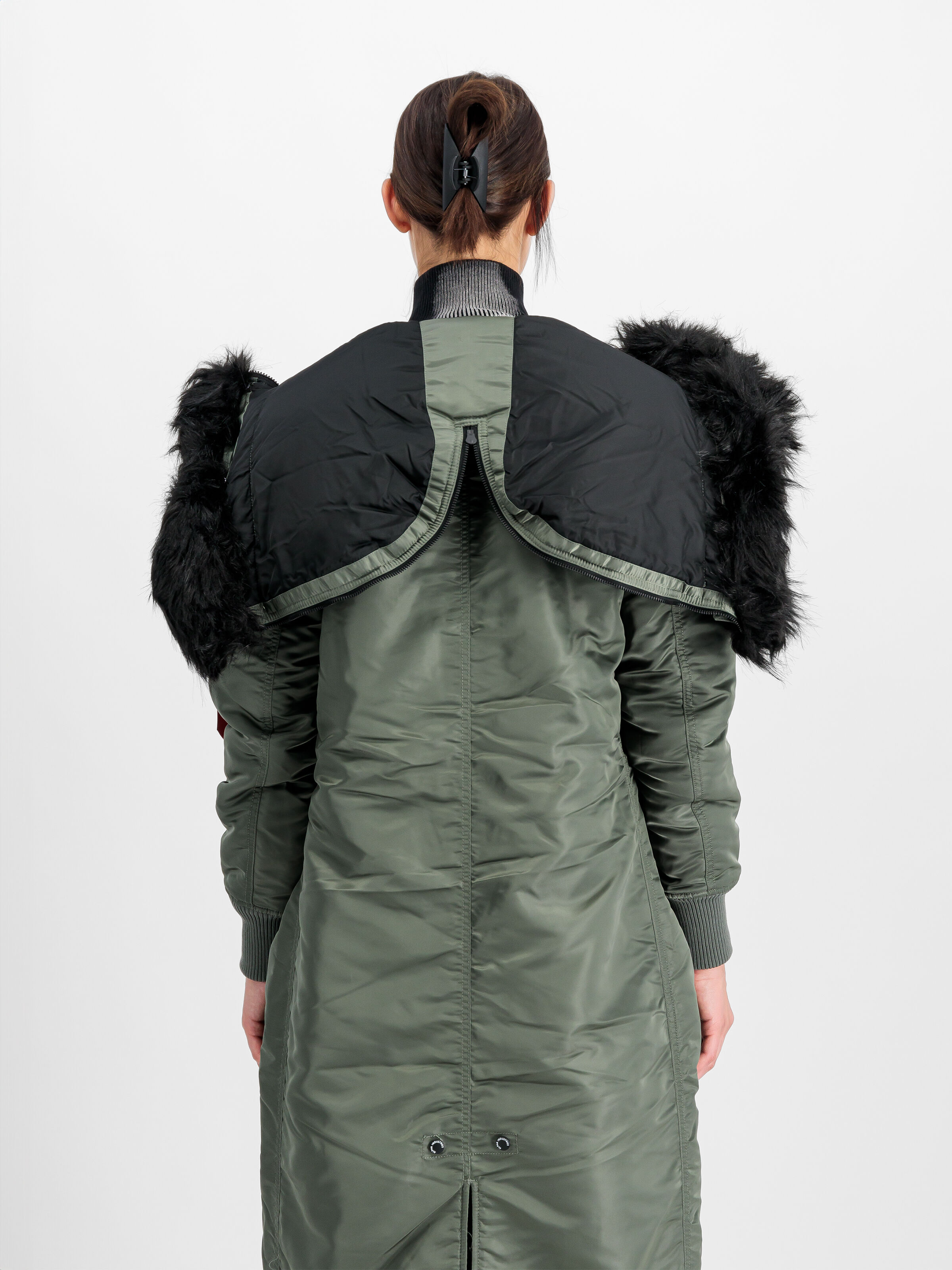 Long Fishtail Field Jacket Women vintage green 198013_432_3_detail_00001_119566