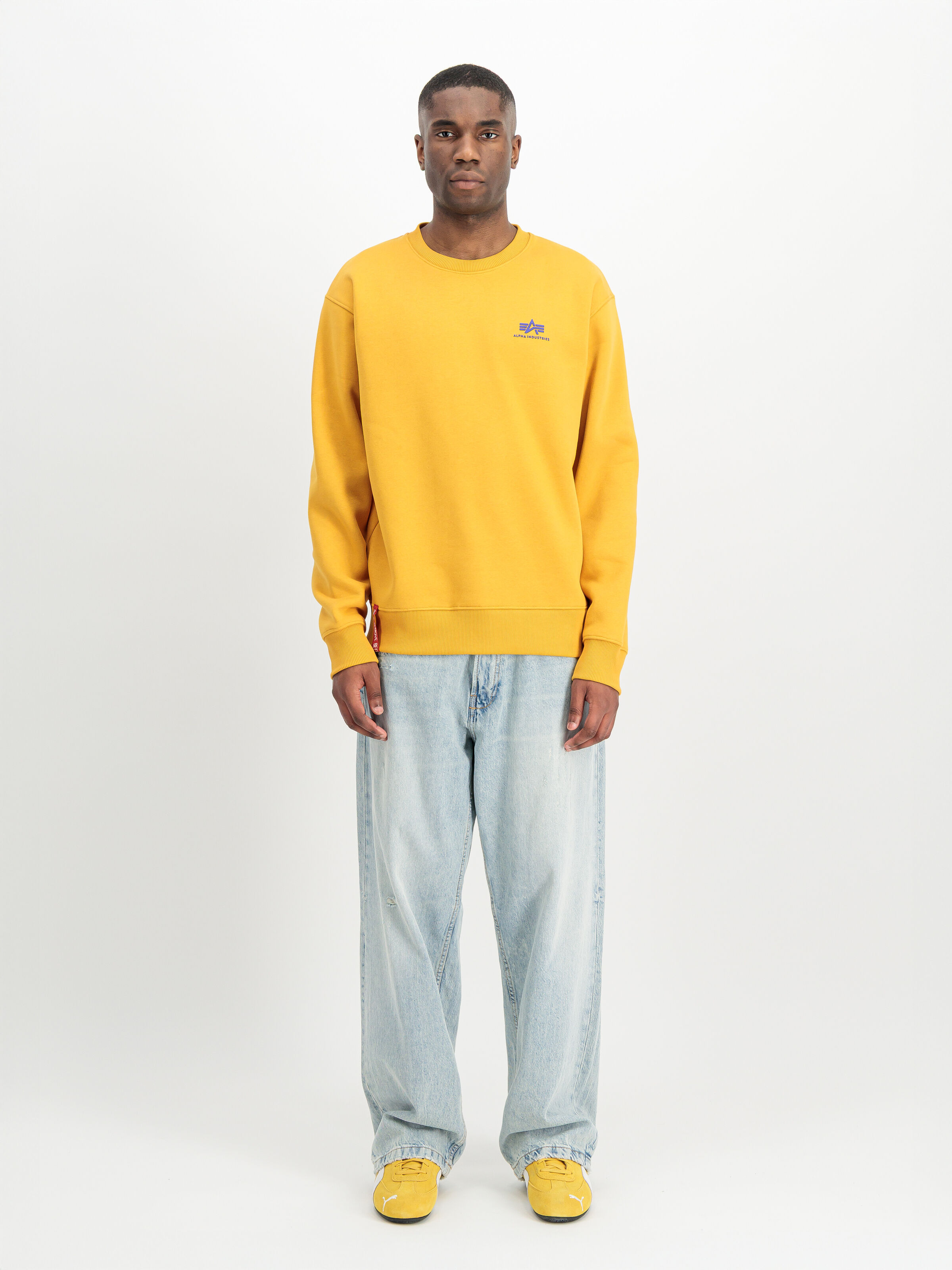 Basic Small Logo Sweatshirt wheat/blue 188307_776_2_model_00001_226766