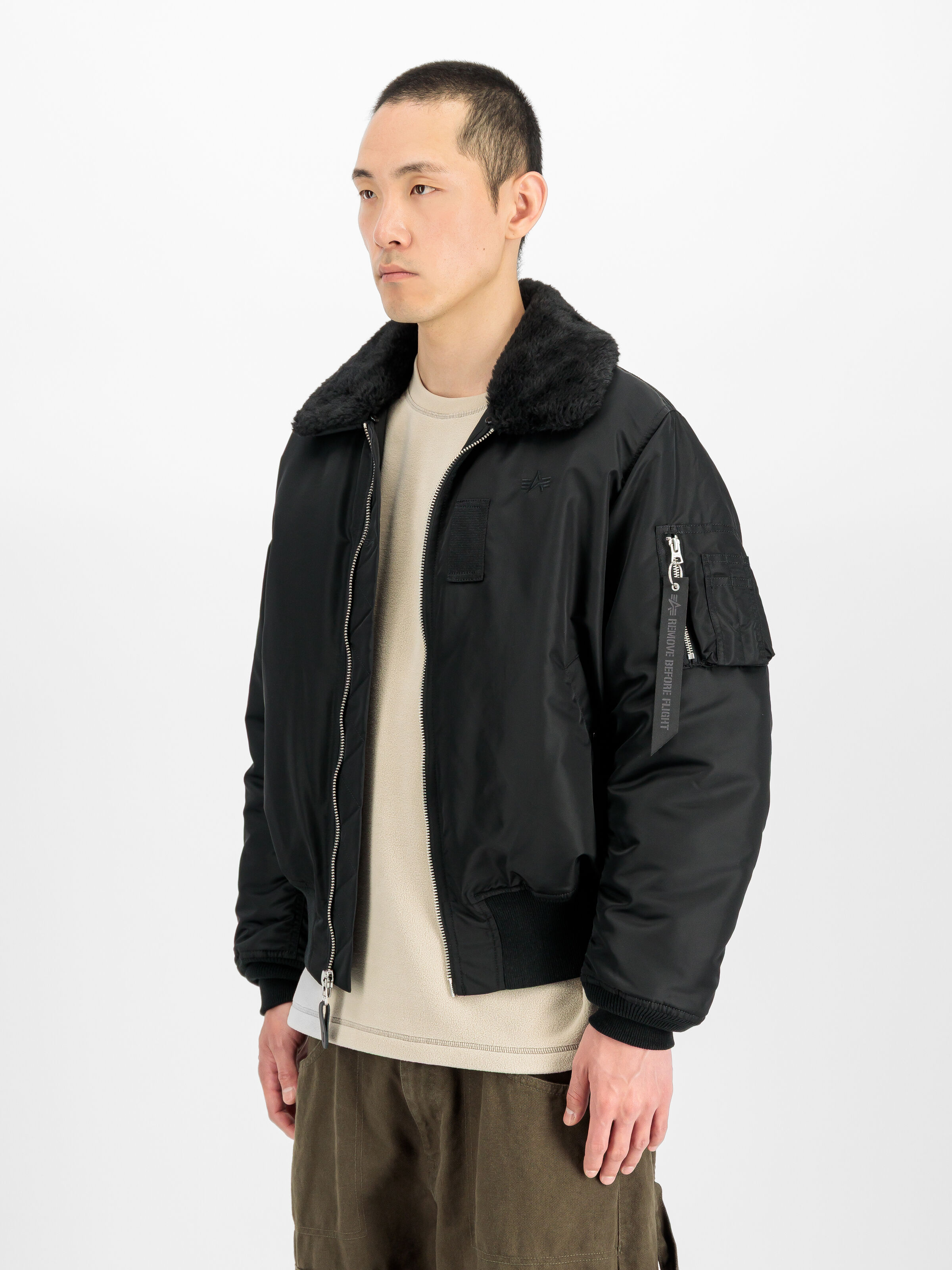 B-15 Intermediate Loose Bomber Jacket all black 268161_404_2_model_00003_244255