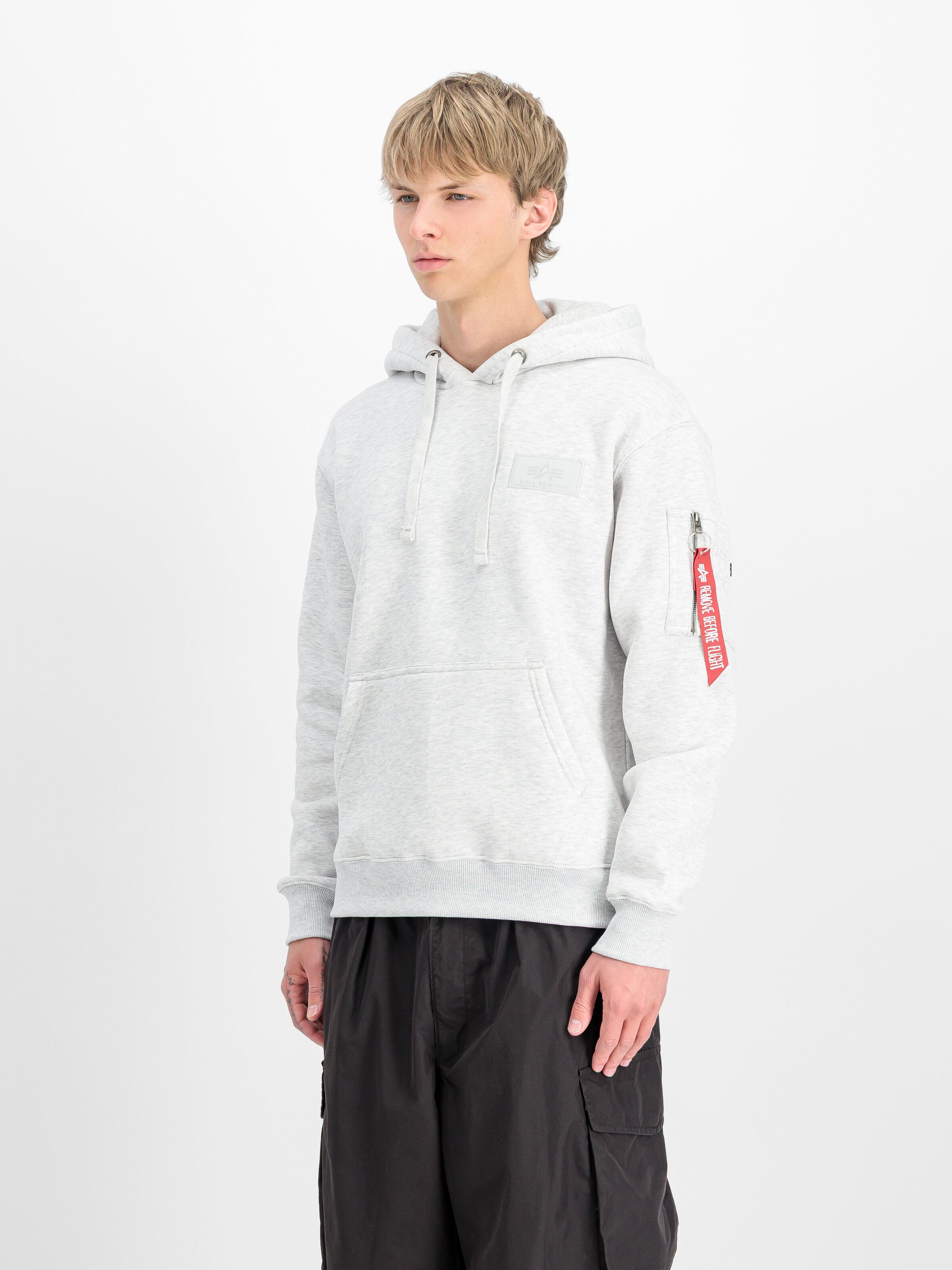Backprint Hoodie pastel grey melange 178318_752_2_model_00002_173685