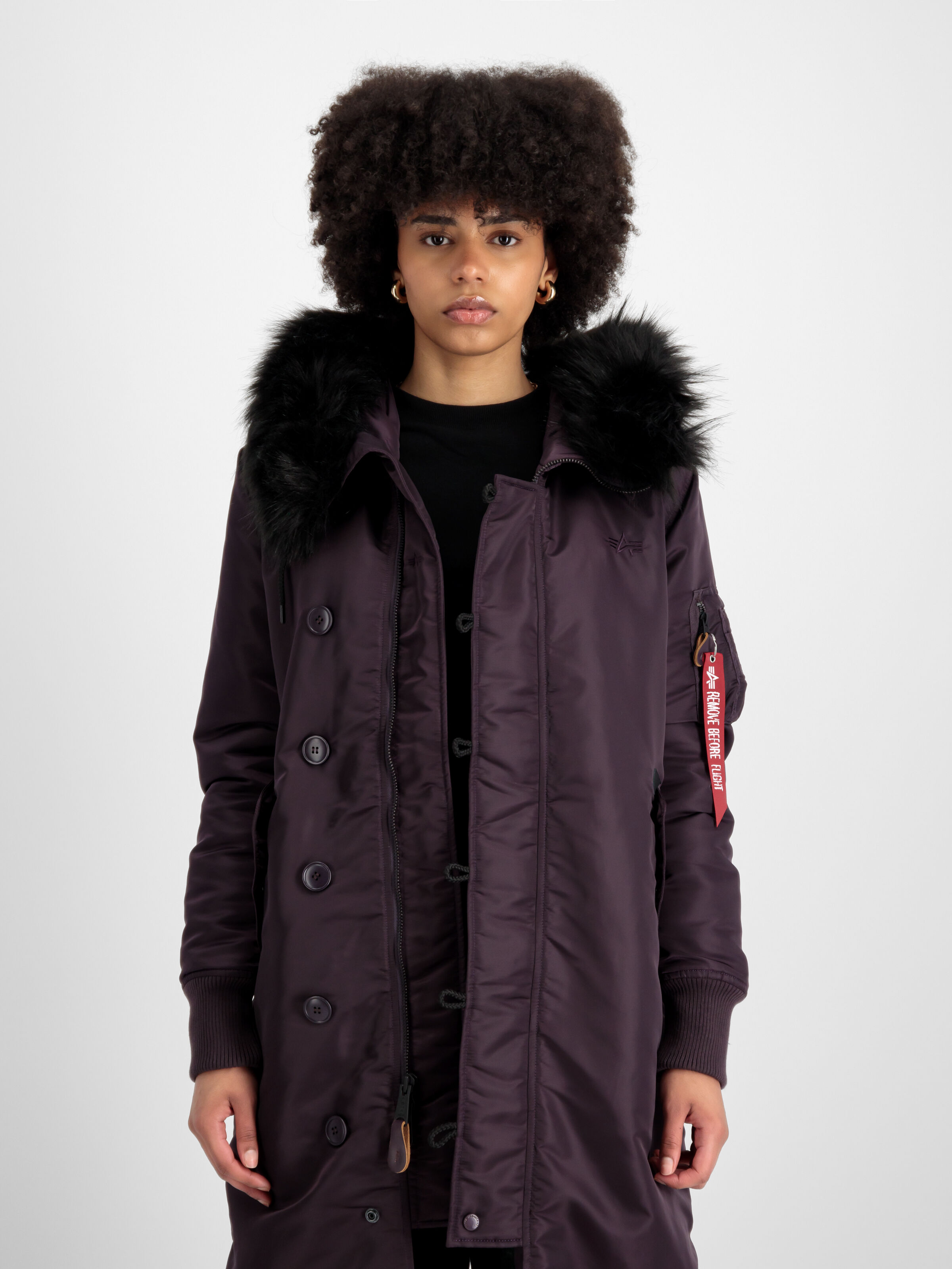 Long Fishtail Field Jacket Women Plum 198013_719_2_model_00003_96838