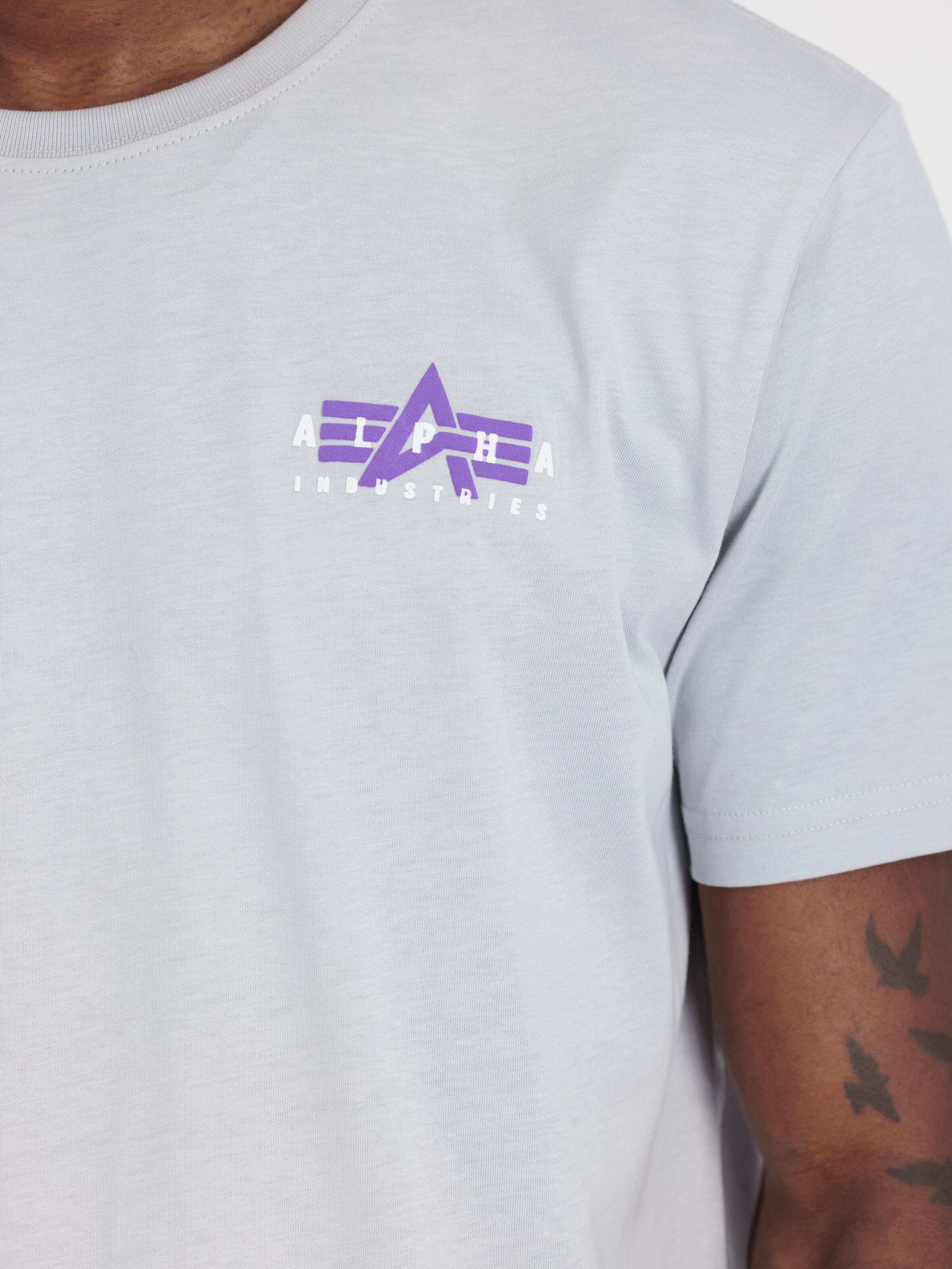 Puff Print Logo Backprint T-Shirt pastel grey 148521_666_3_detail_00001_98108