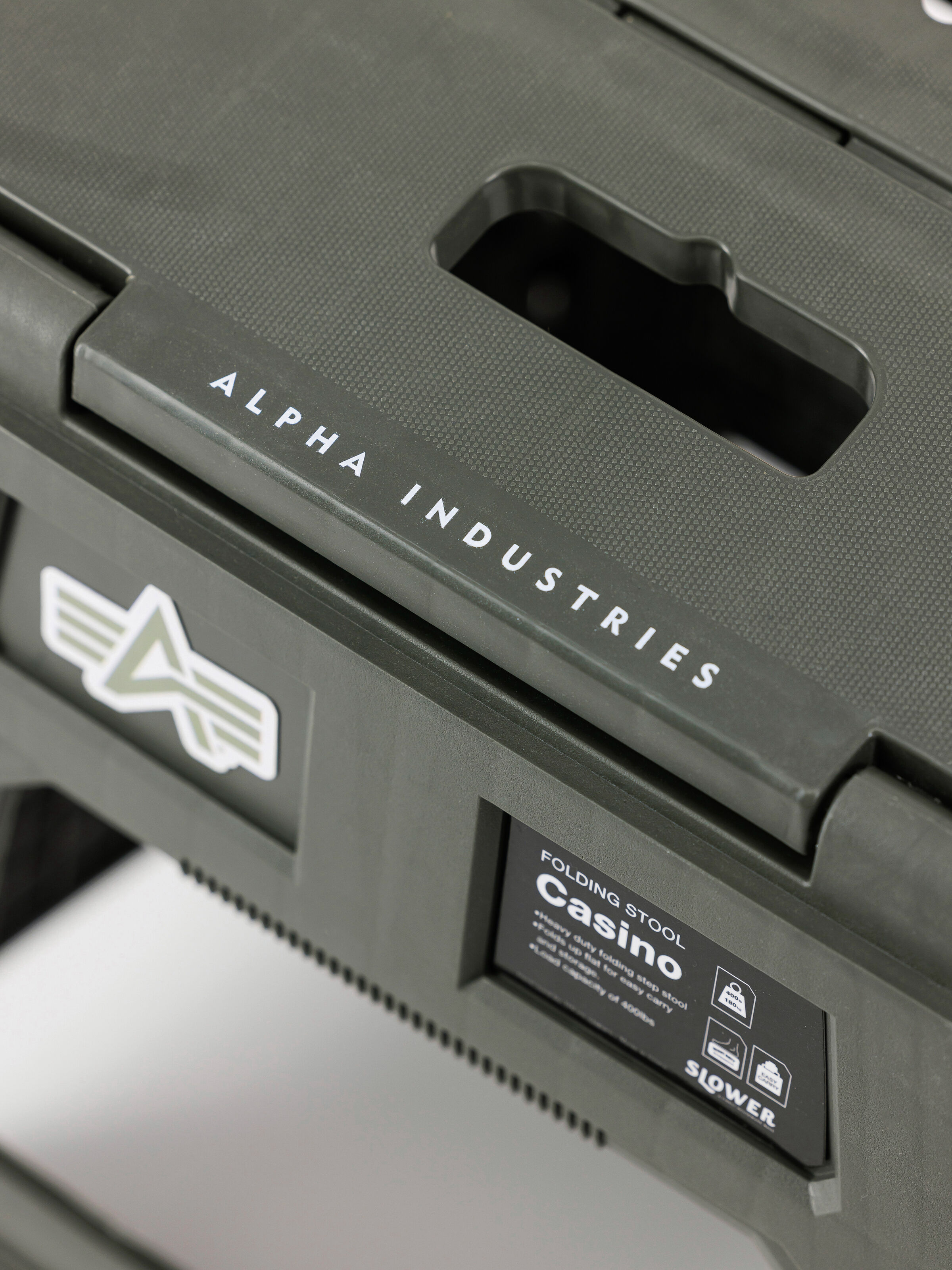 Alpha Cage Logo Foldable Stool sage-green 266970_01_3_detail_00001_200226