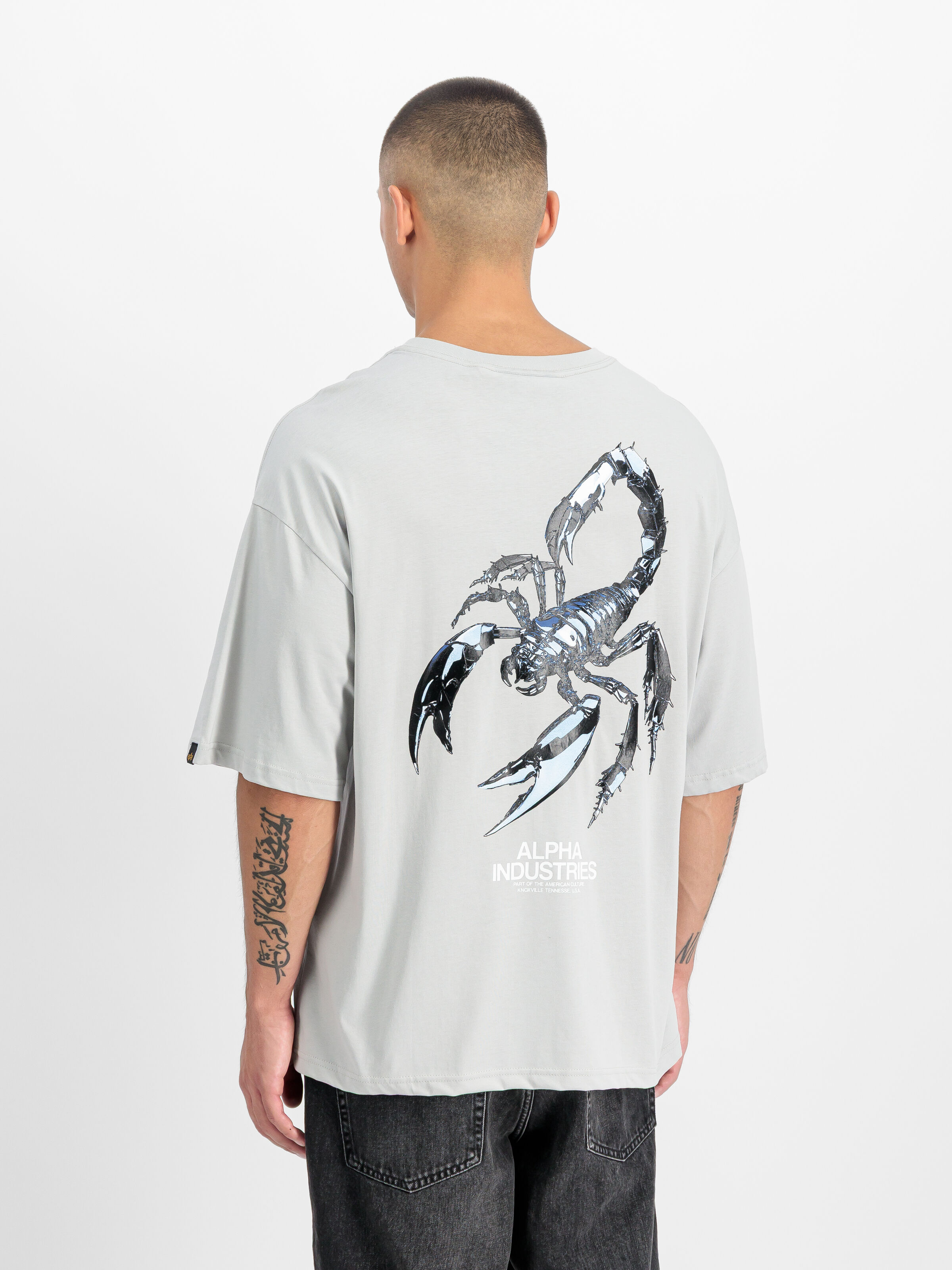 Scorpion Cyborg T-Shirt pastel grey 266515_666_2_model_00003_215445