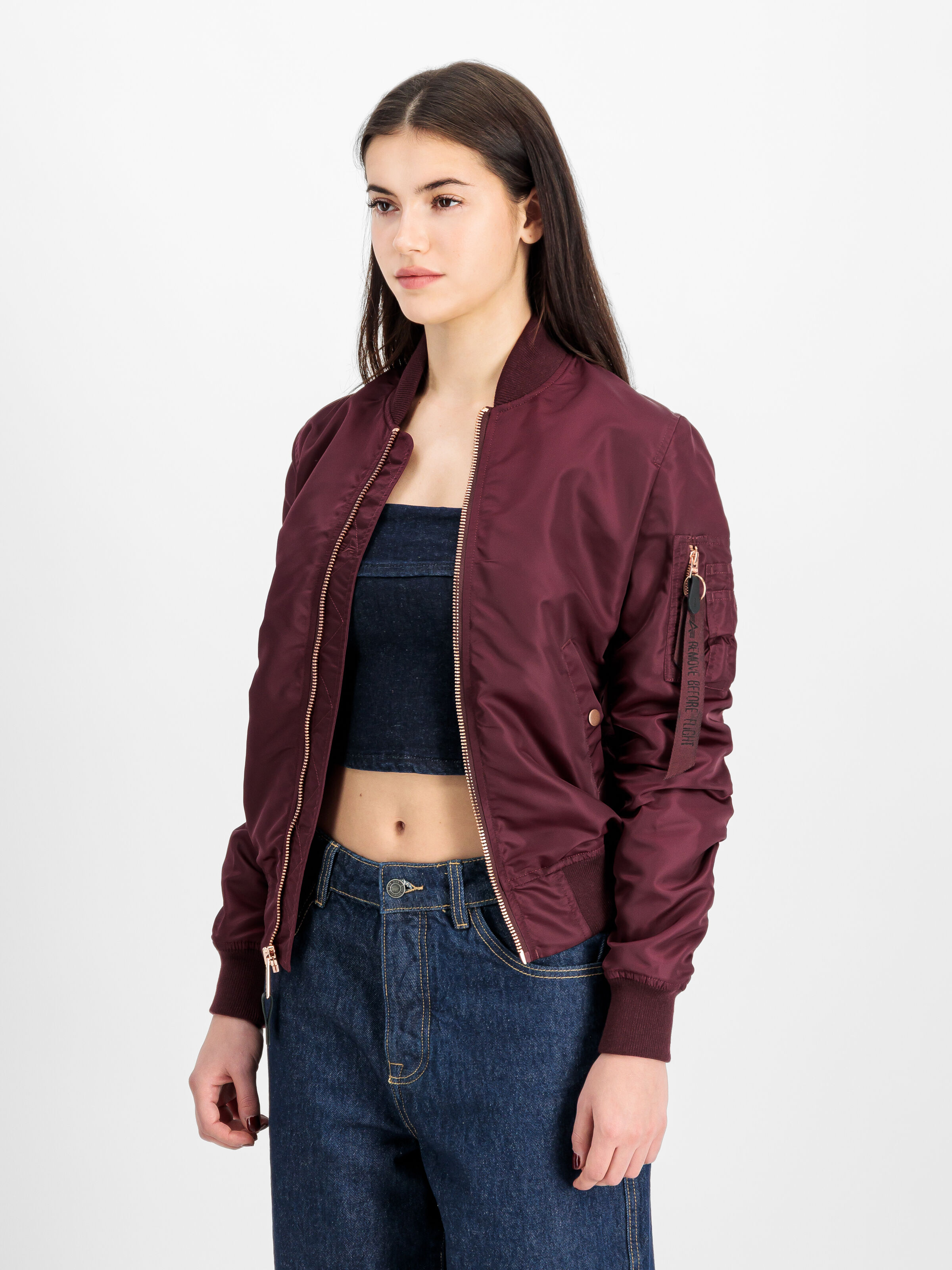 MA-1 VF Light Bomber Jacket Women dark cherry 156001_608_2_model_00002_211882