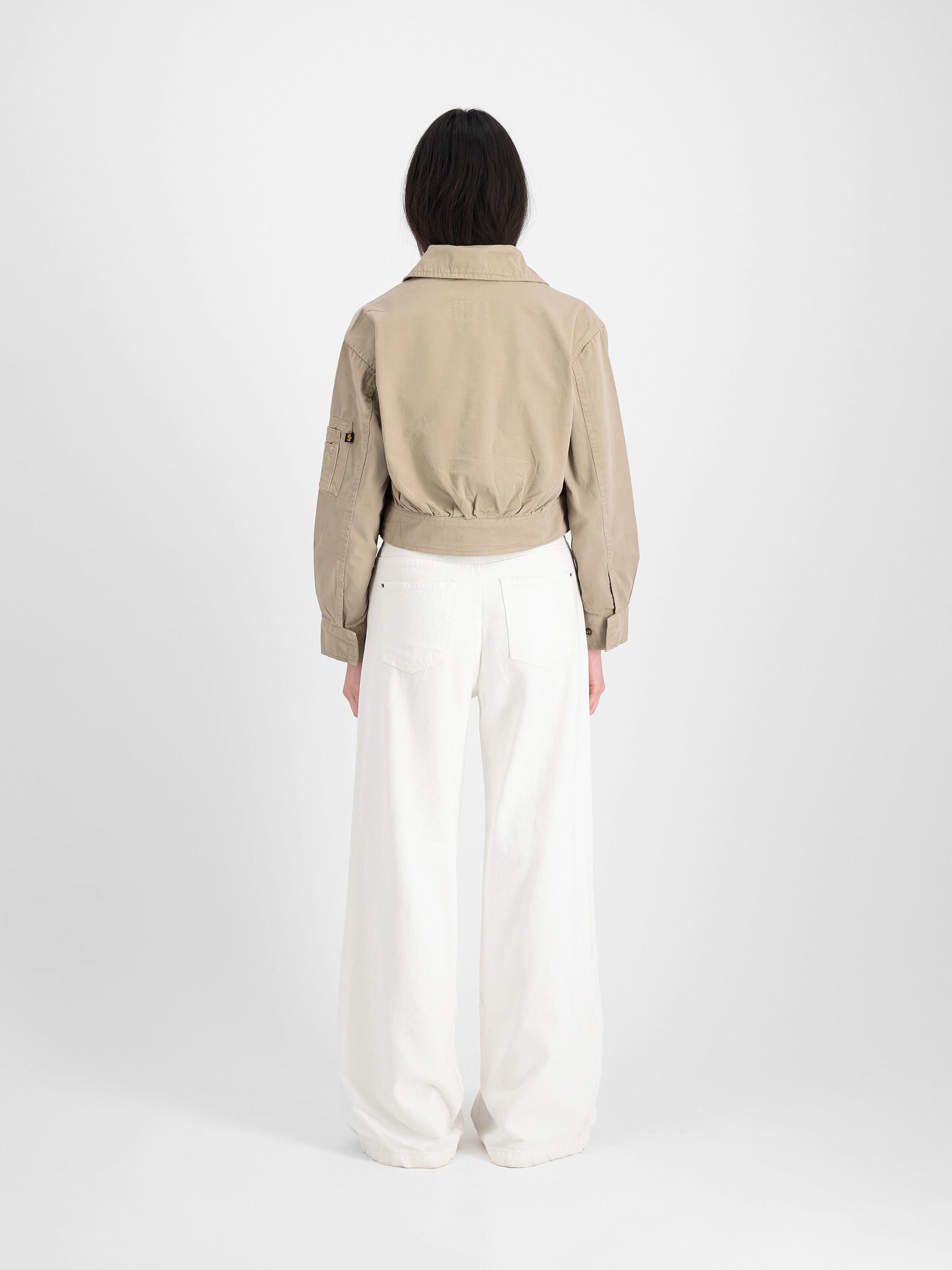 Deck Cropped Bomber Jacket Women vintage sand 136017_679_2_model_00002_123576