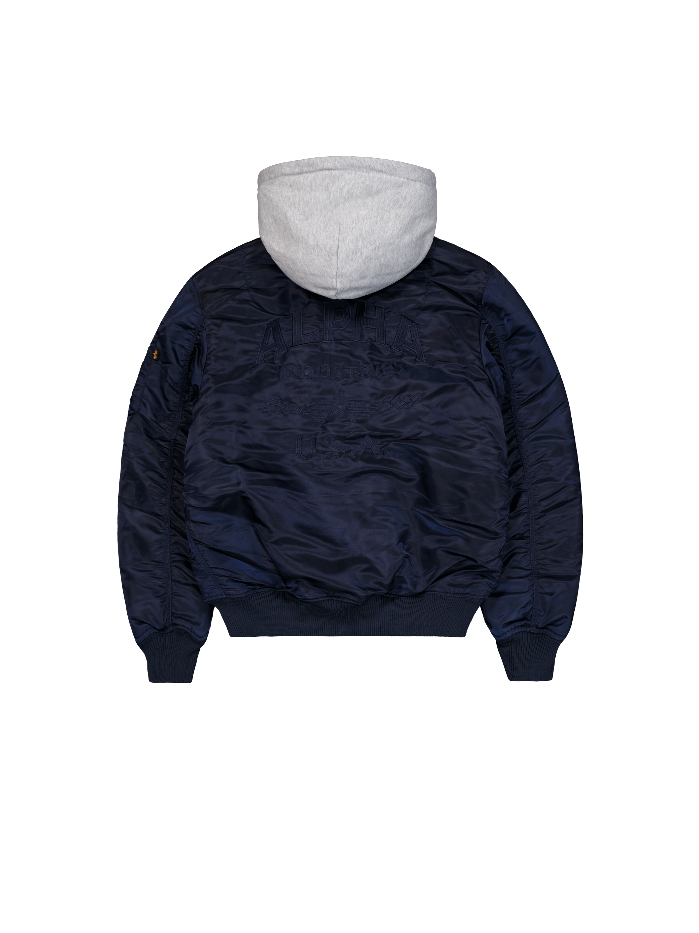 MA-1 Zip Hood Back Embroidery Bomber Jacket ultra navy 138105_697_1_flatlay_00002_124910