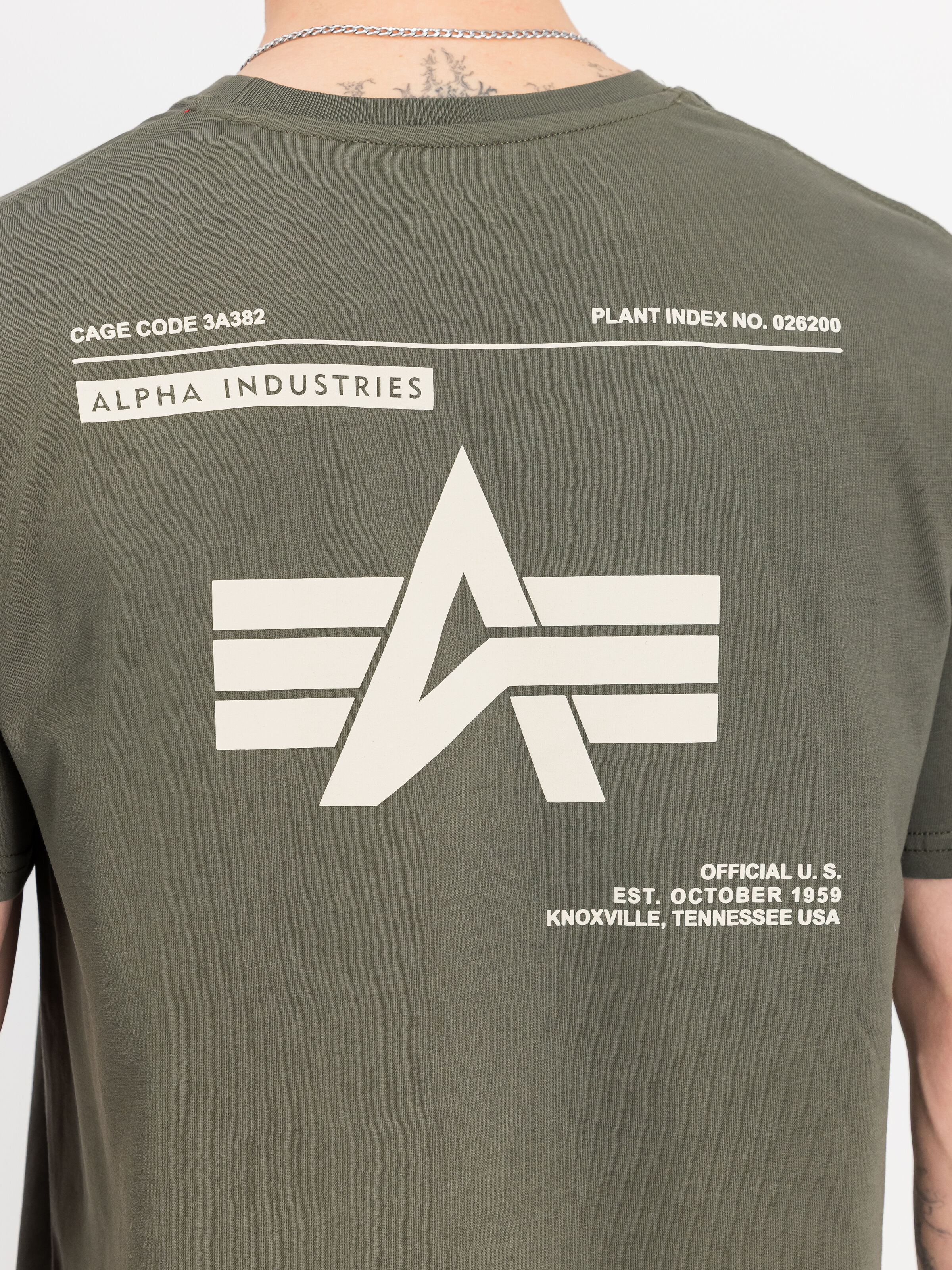Label Backprint T-Shirt dark olive 258505_142_3_detail_00001_173767