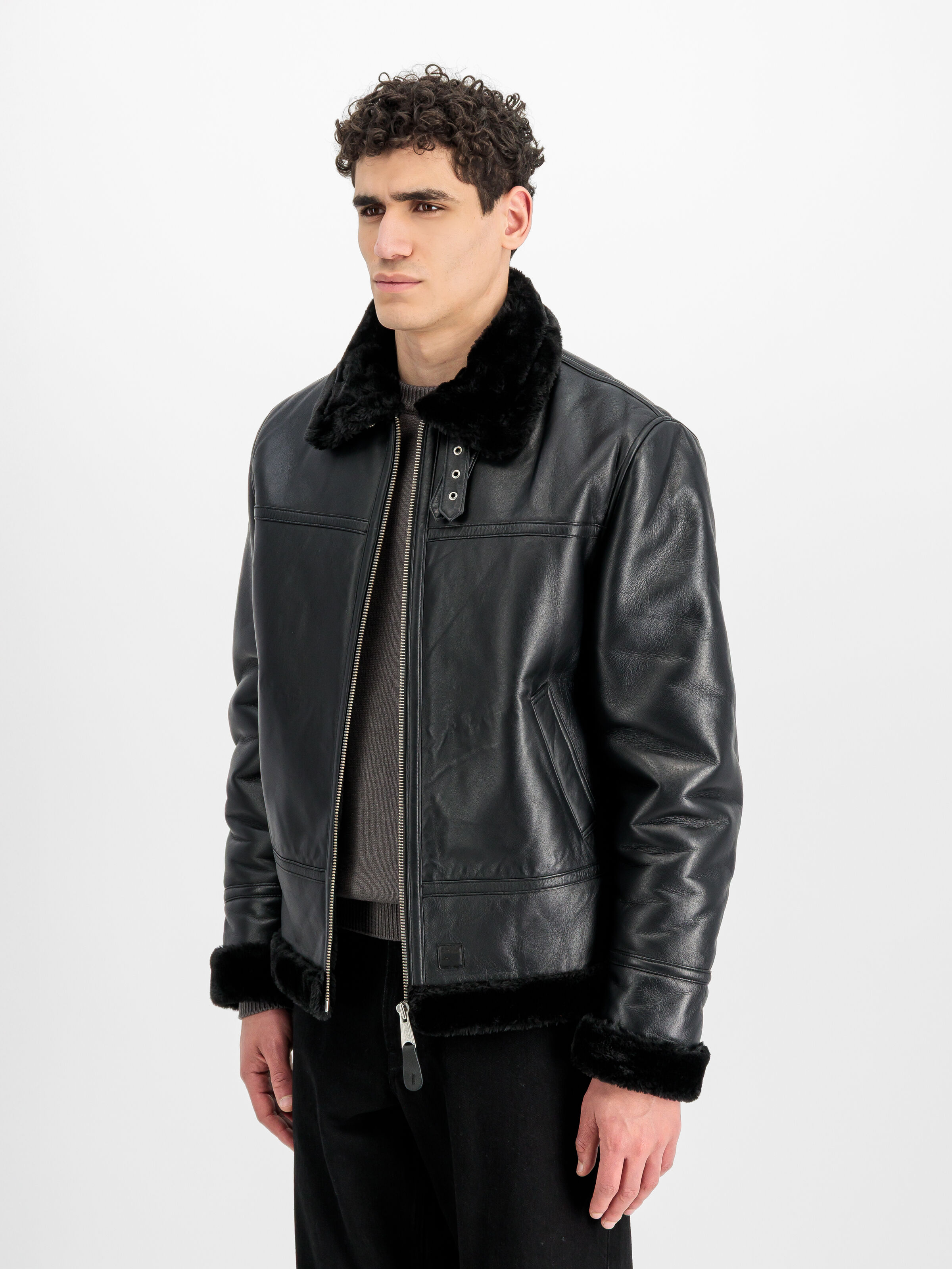 B3 Leather Bomber Jacket black 268119_03_2_model_00002_228954