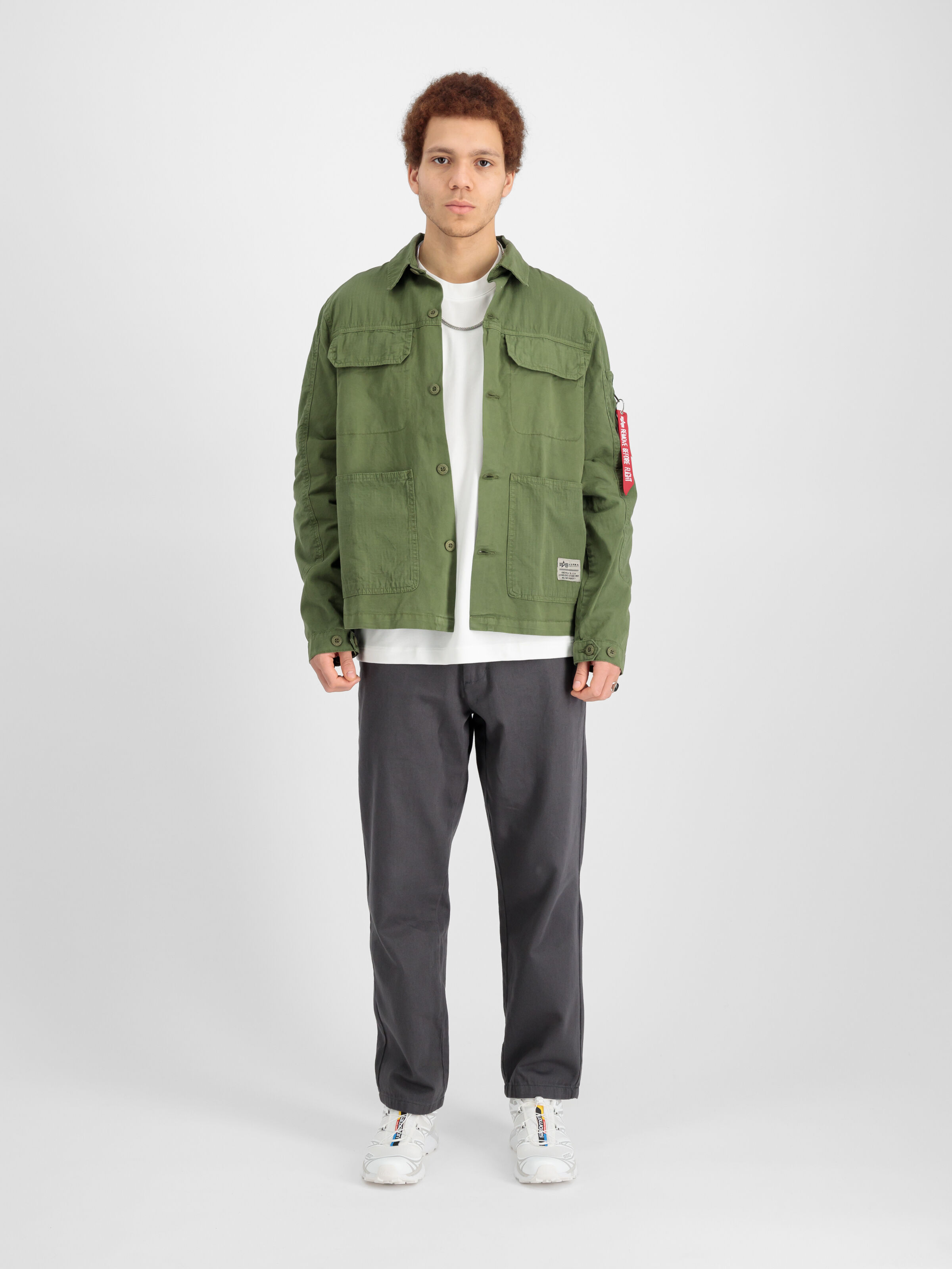 Color Block Overshirt dark olive 146110_142_2_model_00001_149384