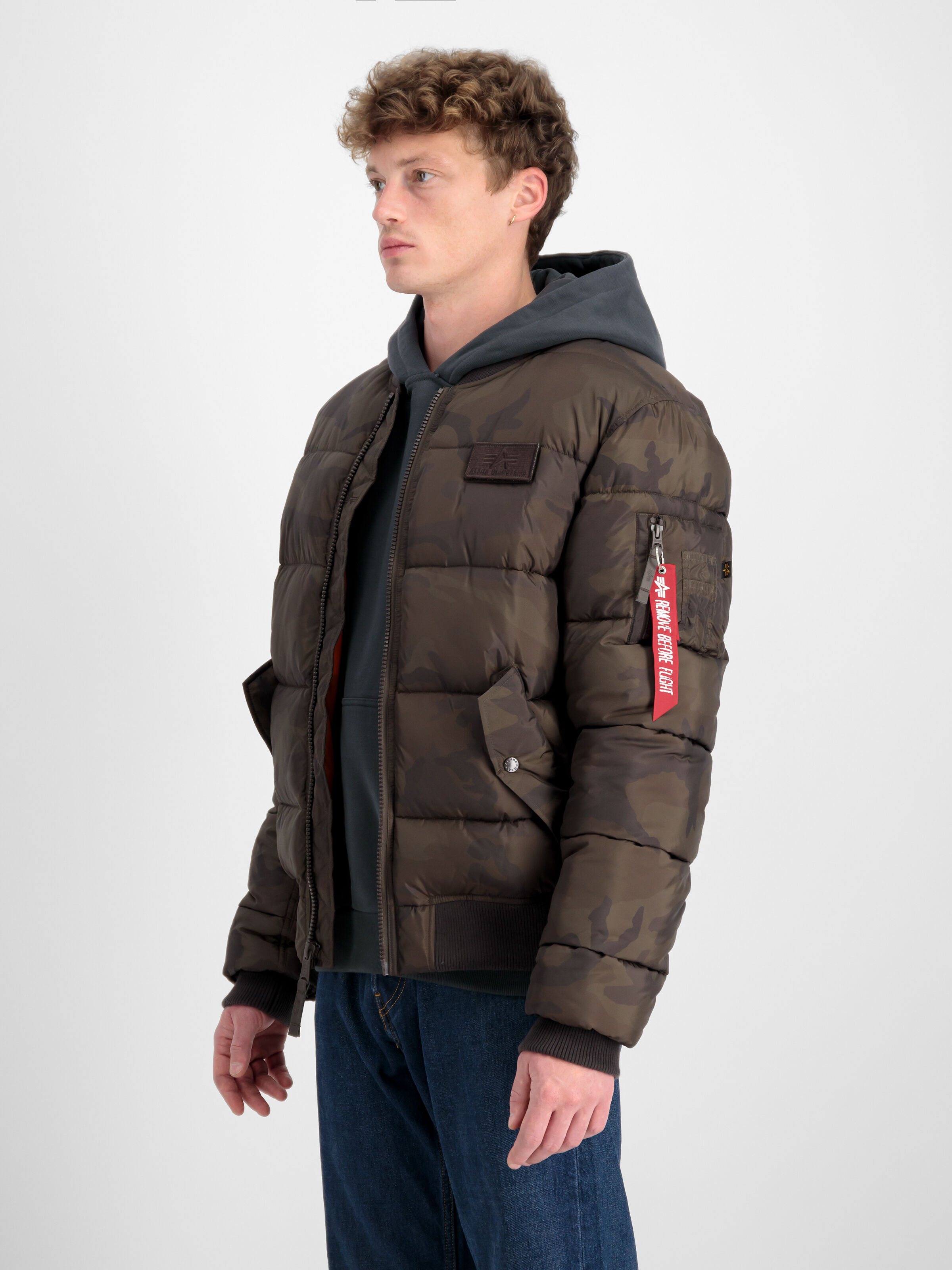 MA-1 Puffer Bomber Camo Bomber Jacket dark olive camo 138116C_415_2_model_00003_129535