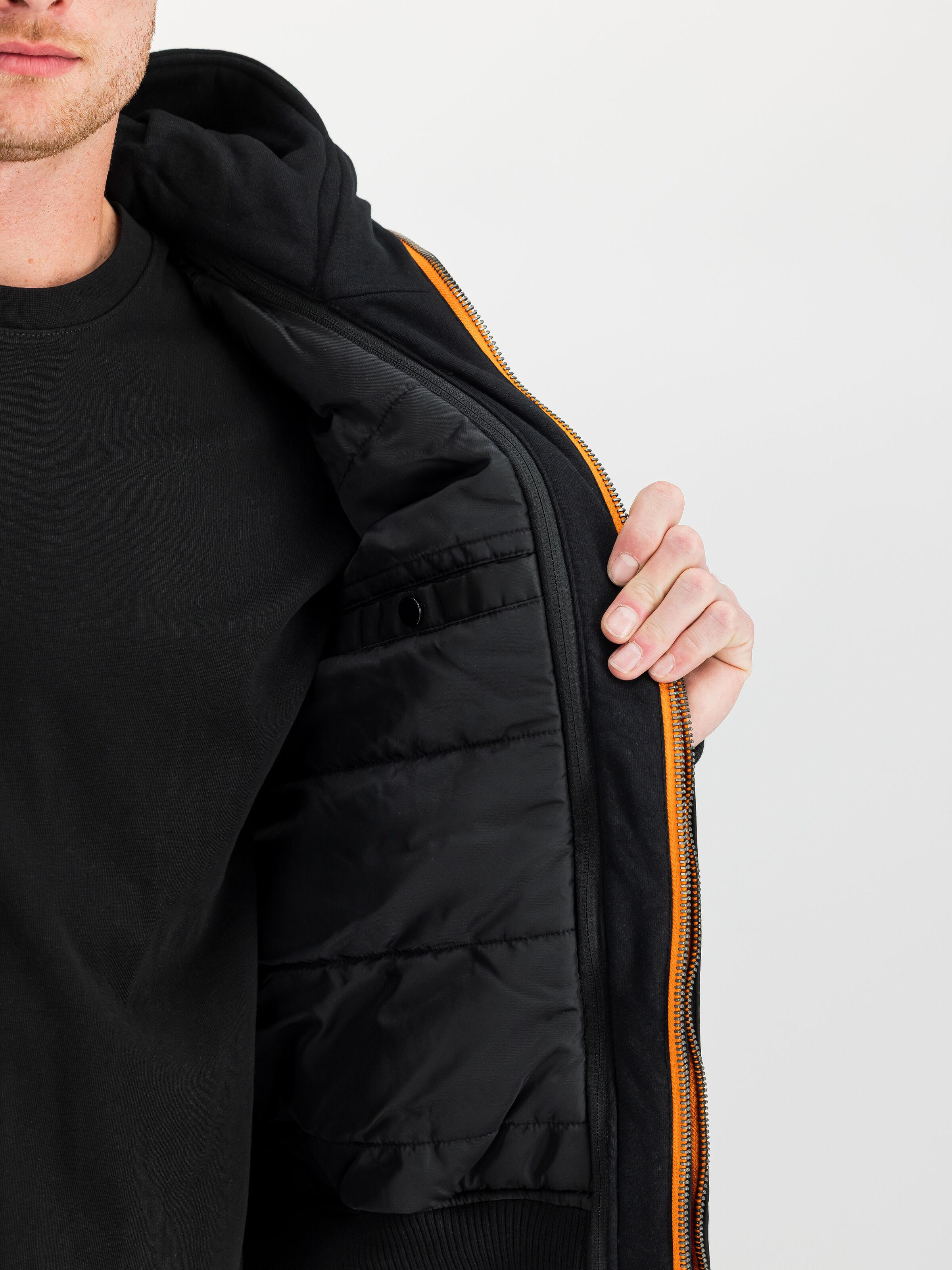 MA-1 D-Tec Sleeve Embroidery Bomber Jacket black/orange 133104_241_3_detail_00002_191076