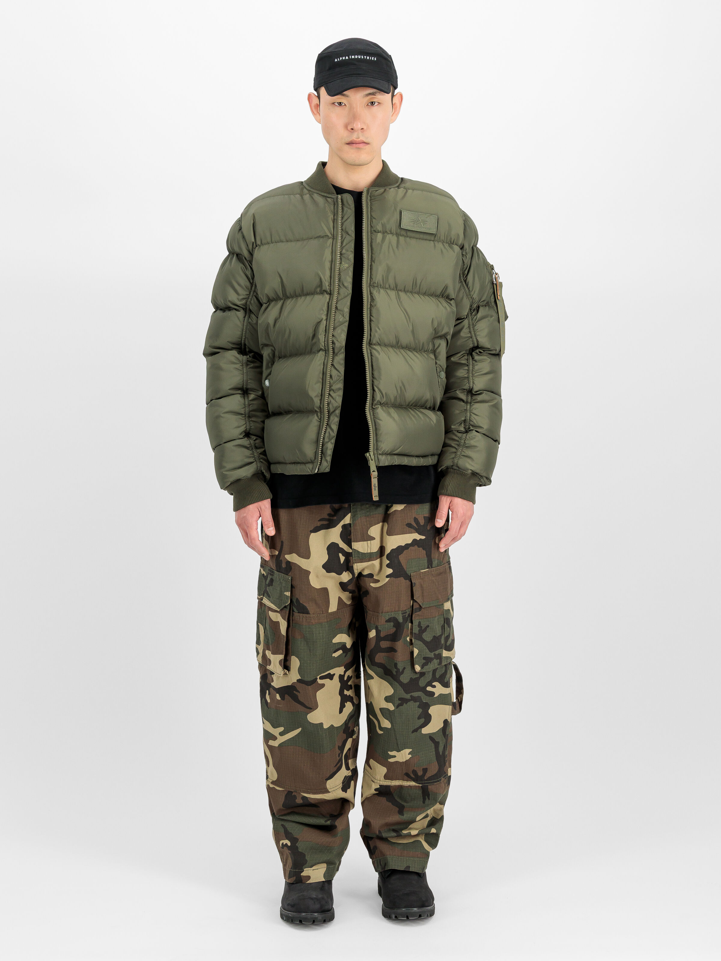 MA-1 Puffer Back Embroidery Logo Winter Jacket dark olive 268137_142_2_model_00001_244324