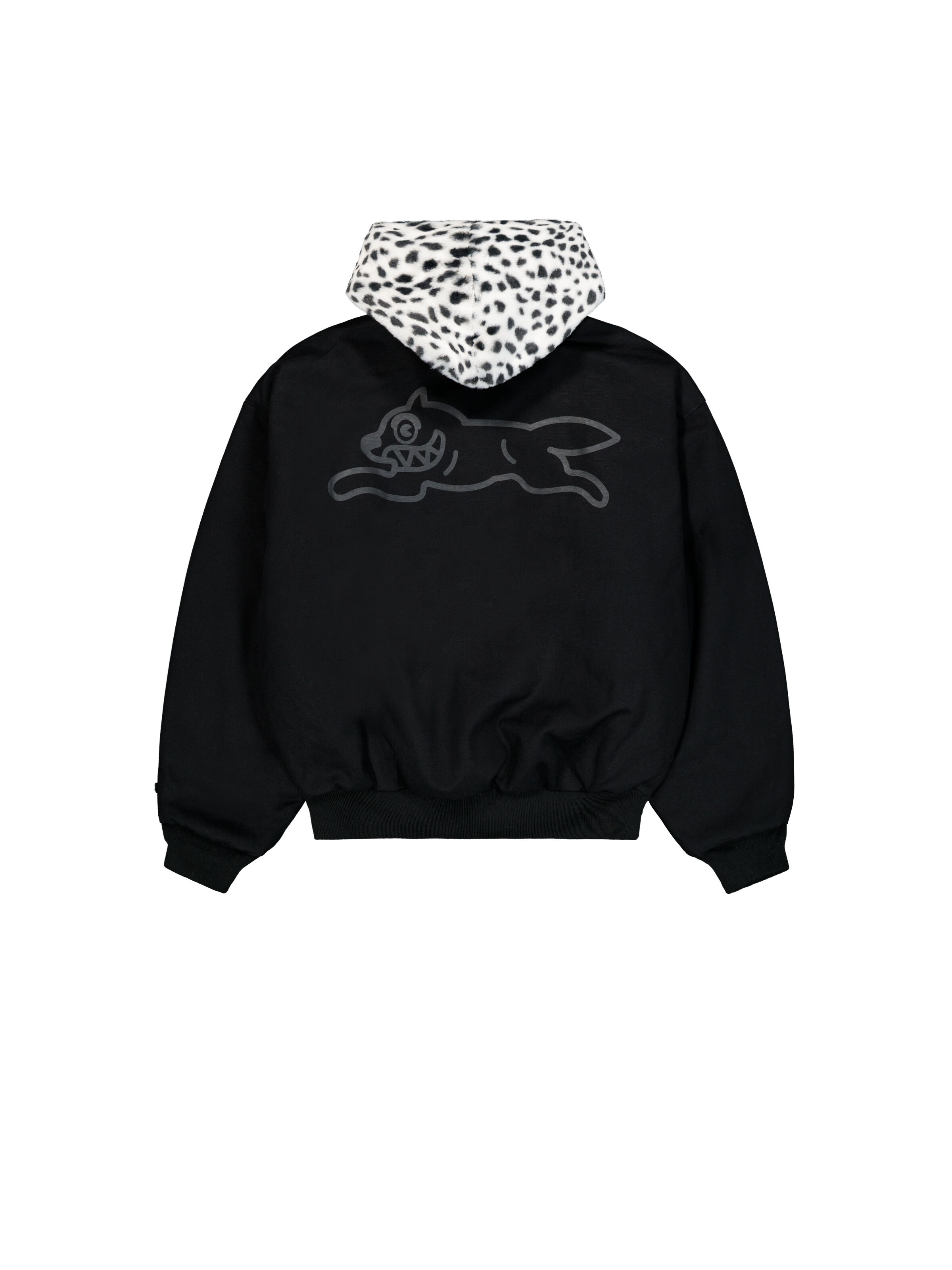 ALPHA x ICE CREAM Faux Fur Full-Zip Hoodie black/white 268370_95_3_detail_00006_244825