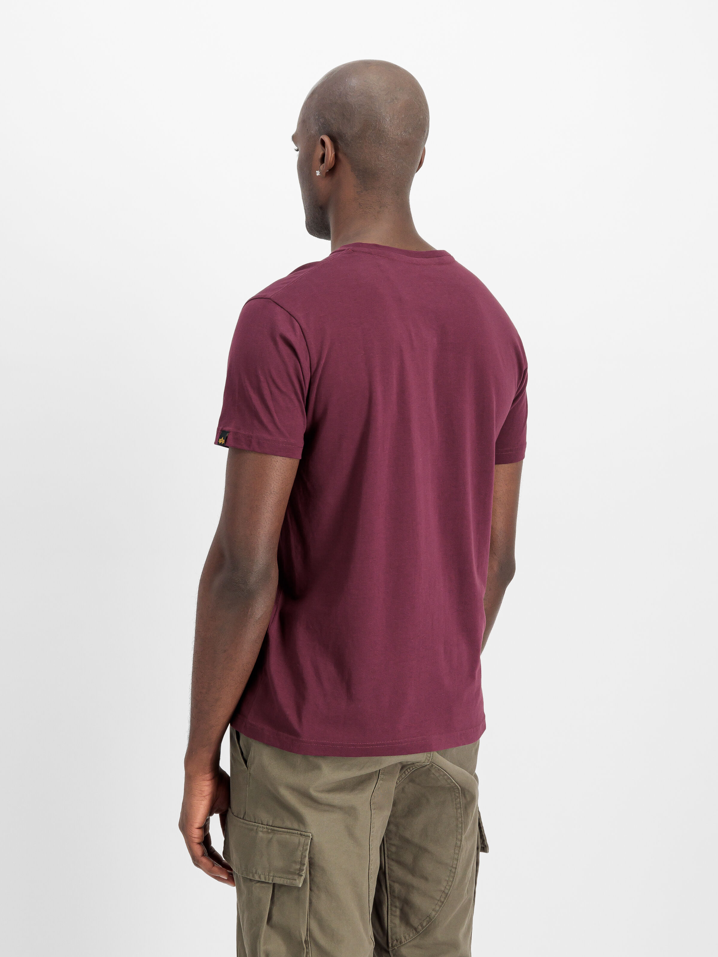 Alpha Label T-Shirt dark cherry 118502_608_2_model_00003_160807
