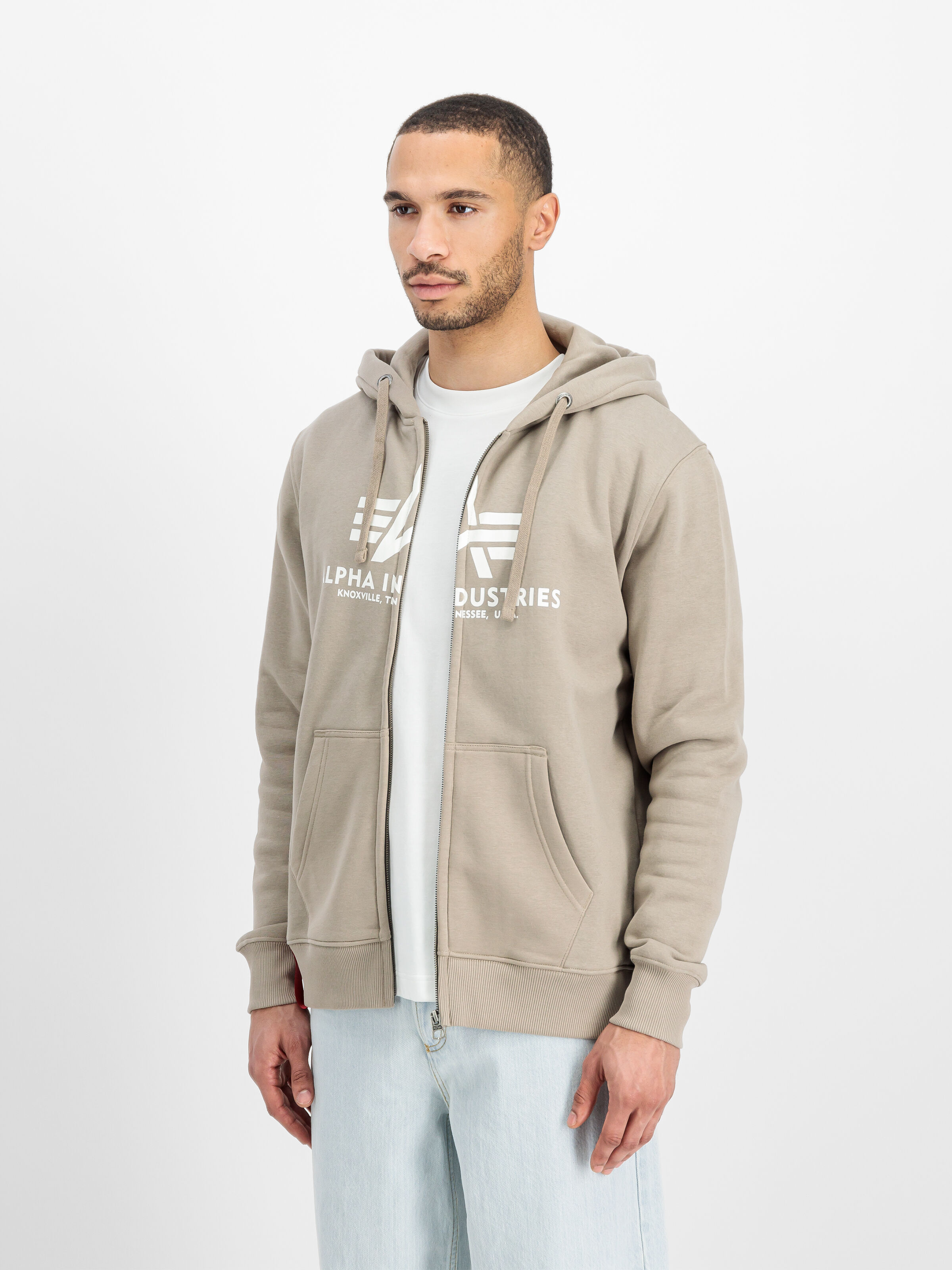 Basic Big Logo Zip Hoodie vintage sand 178325_679_2_model_00003_125522