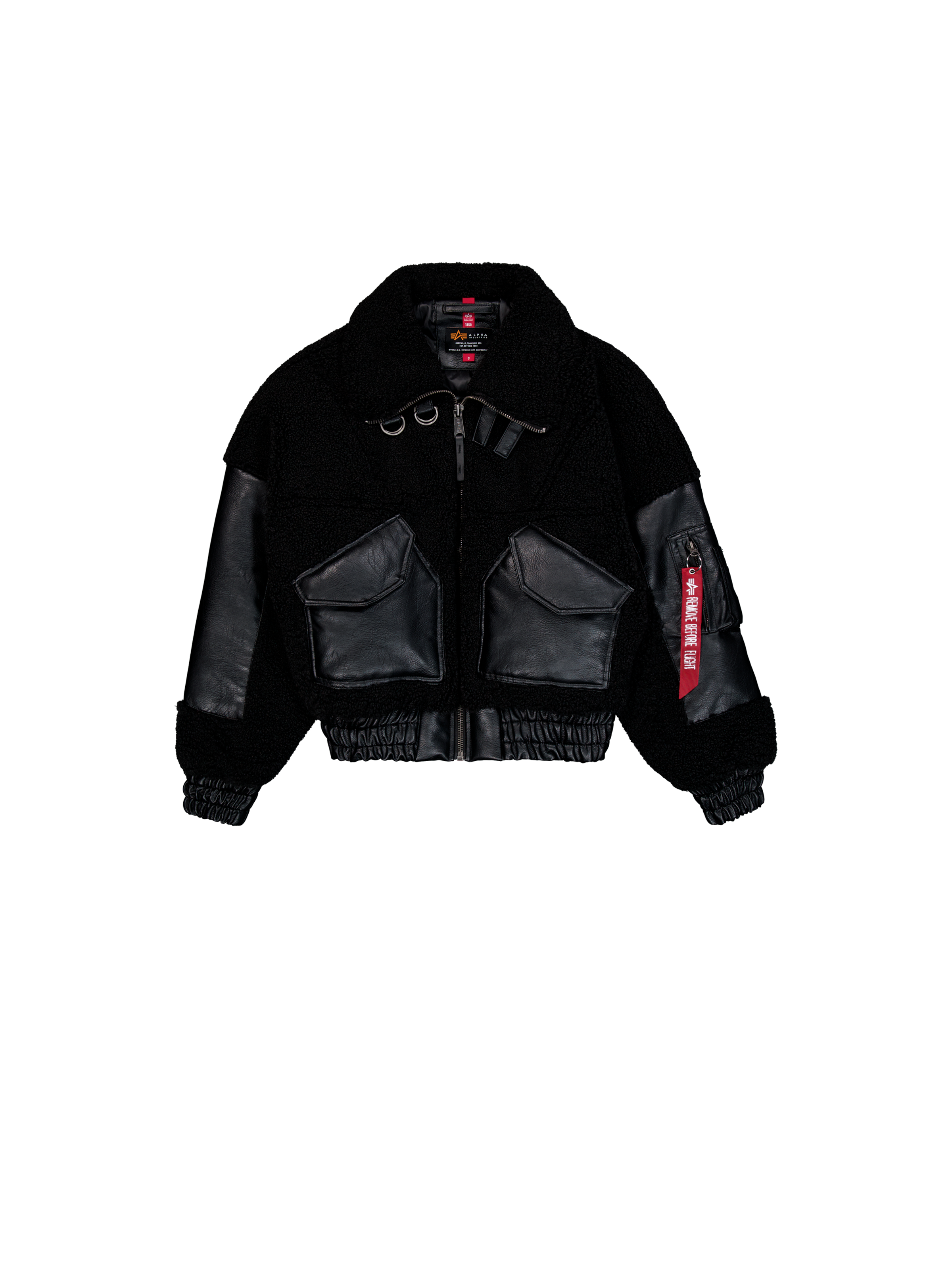 Teddy PU Bomber Jacket Women black 148001_03_1_flatlay_00001_99564.png