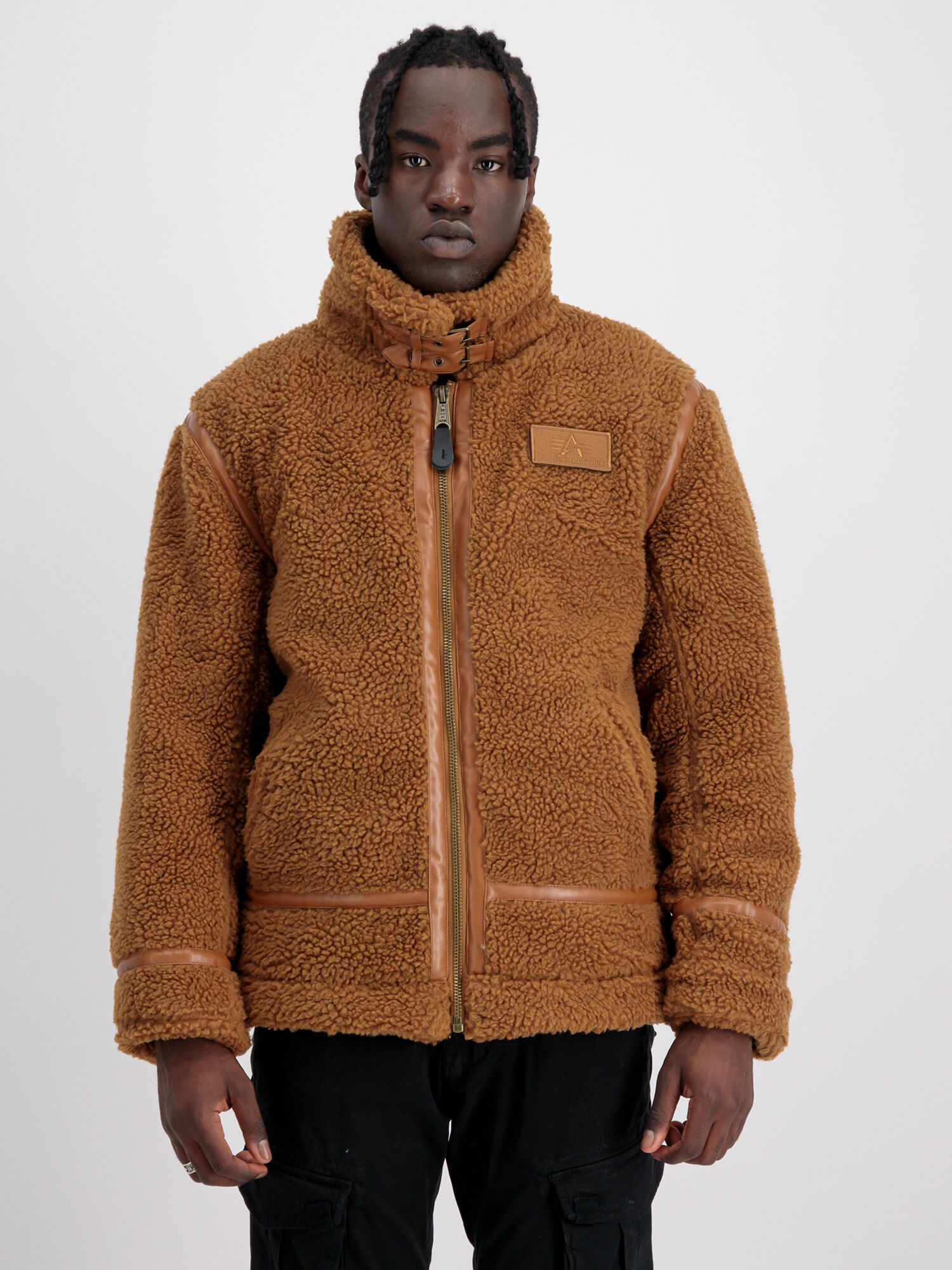 B-3 Teddy Bomber Jacket camel 118118_370_alpha_industries_b3_teddy_004_124297