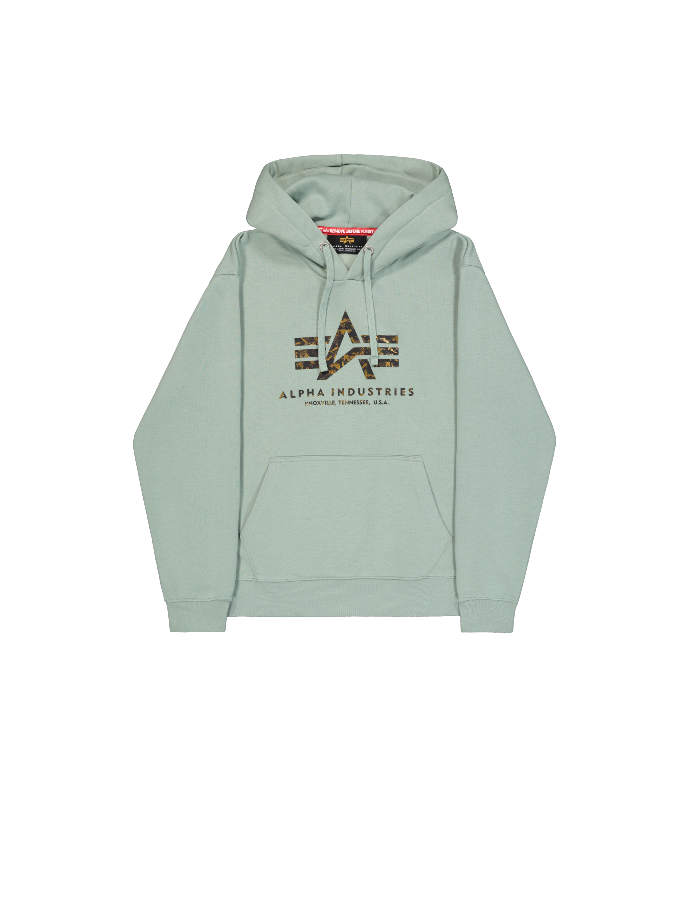 Basic Big Logo Effect Print Hoodie frost green 178312EP_30_1_flatlay_00001_175119.png