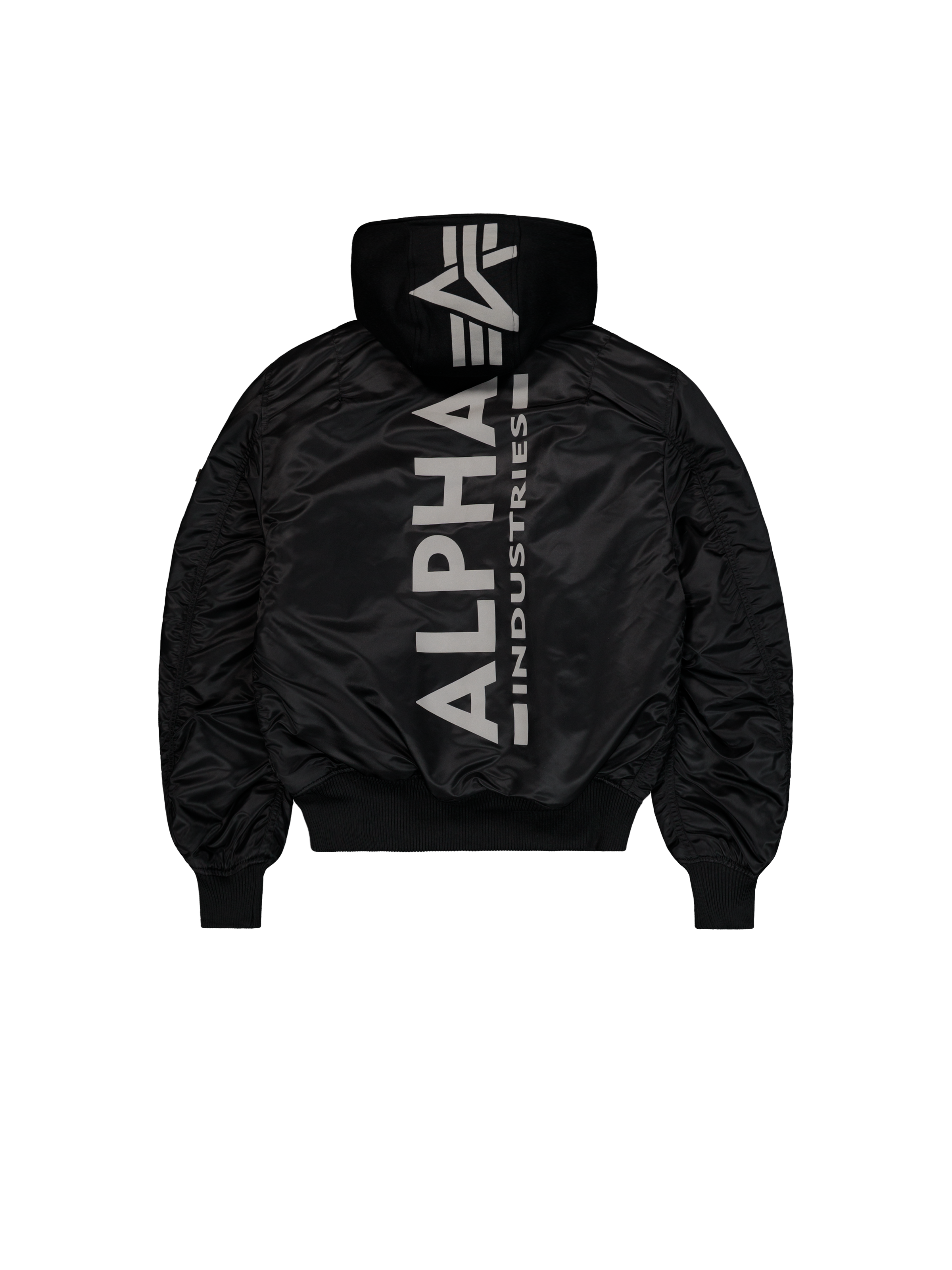 MA-1 Zip Hood Backprint Bomber Jacket black/reflective 128113_285_1_flatlay_00002_187752