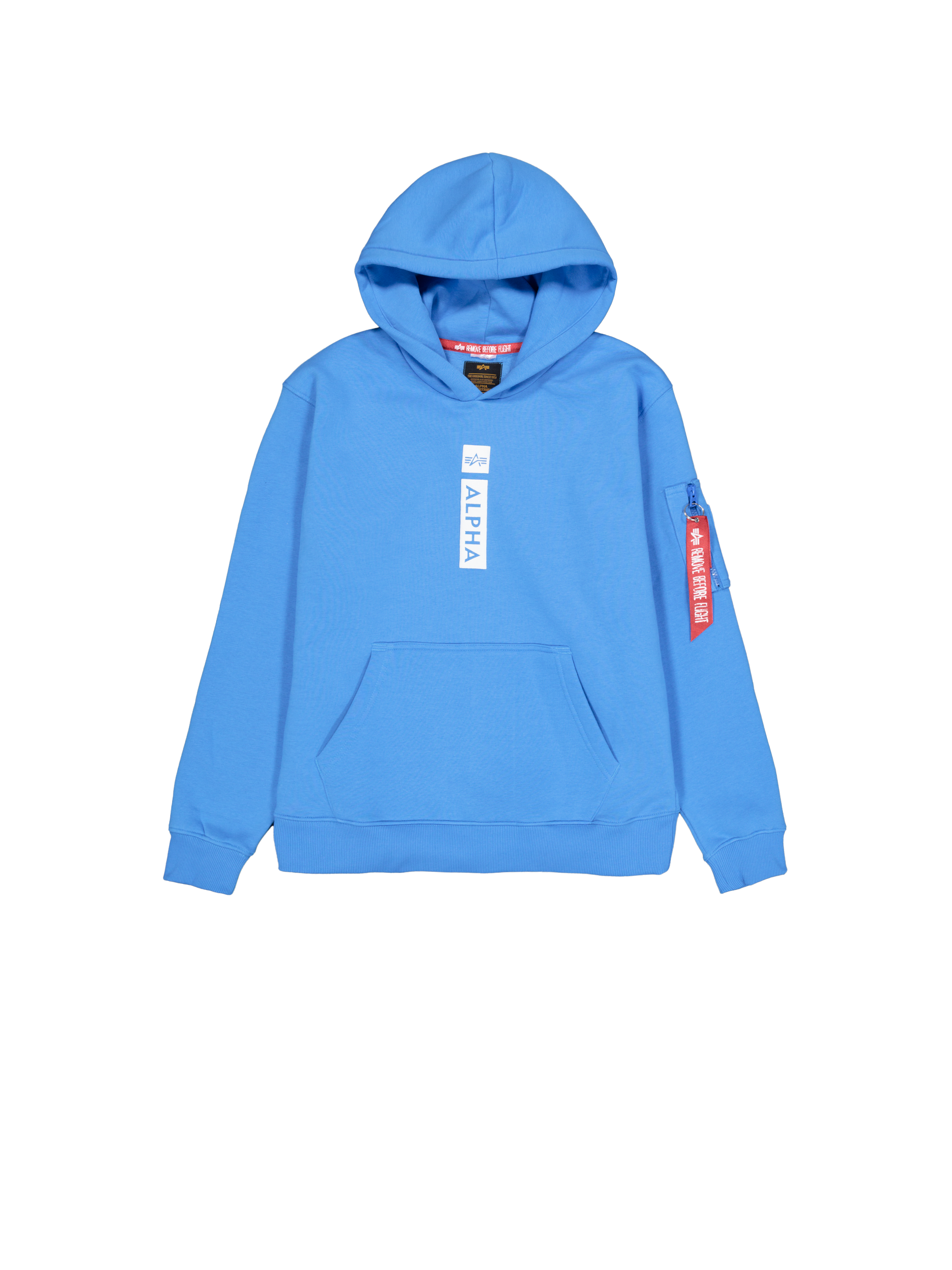 Alpha Puff Print Hoodie mediteranian blue