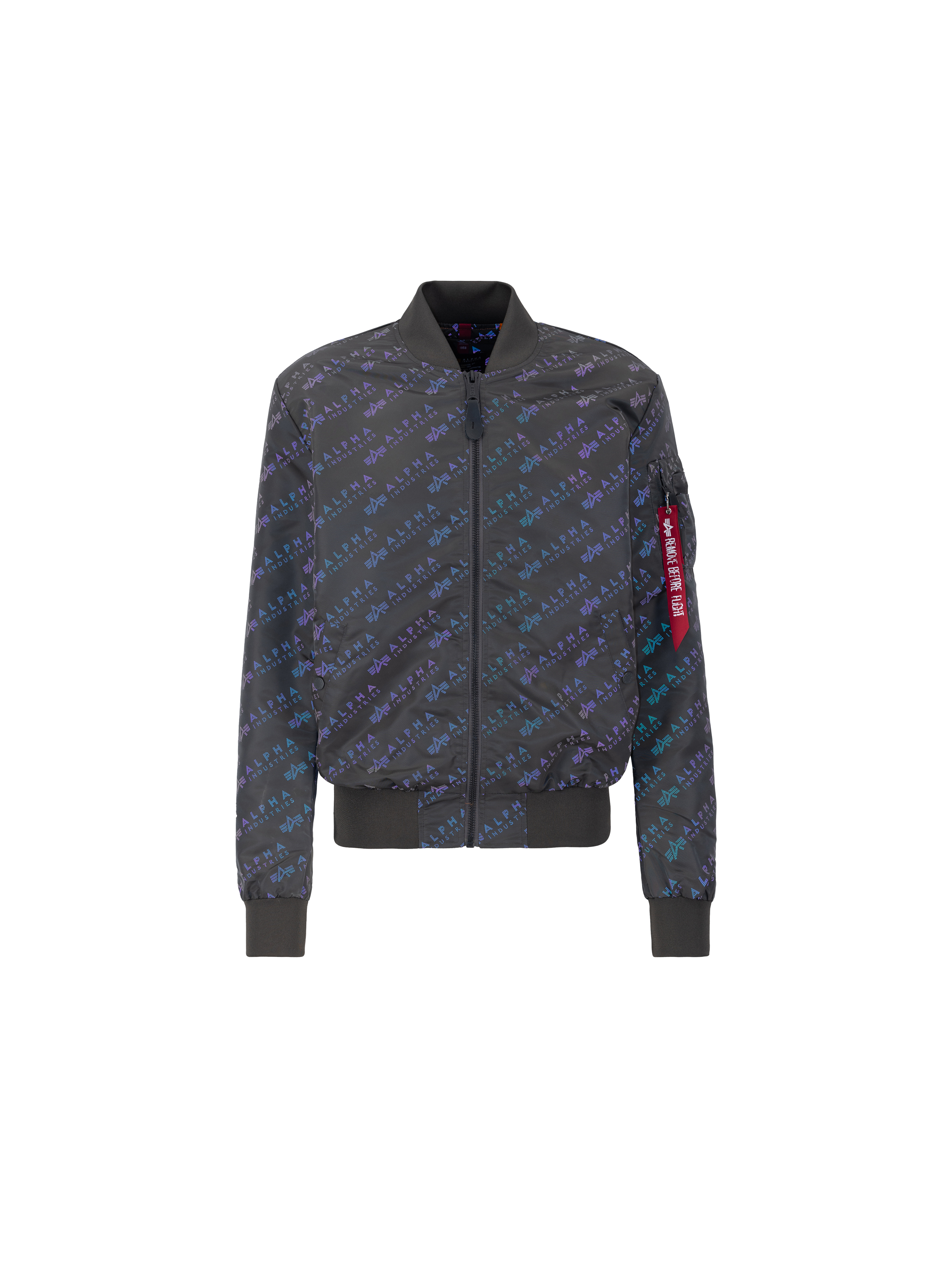 MA-1 Light Weight Allover Print Rainbow Reflective Bomber Jacket greyblack 106109_136_1_flatlay_00001_194042.png