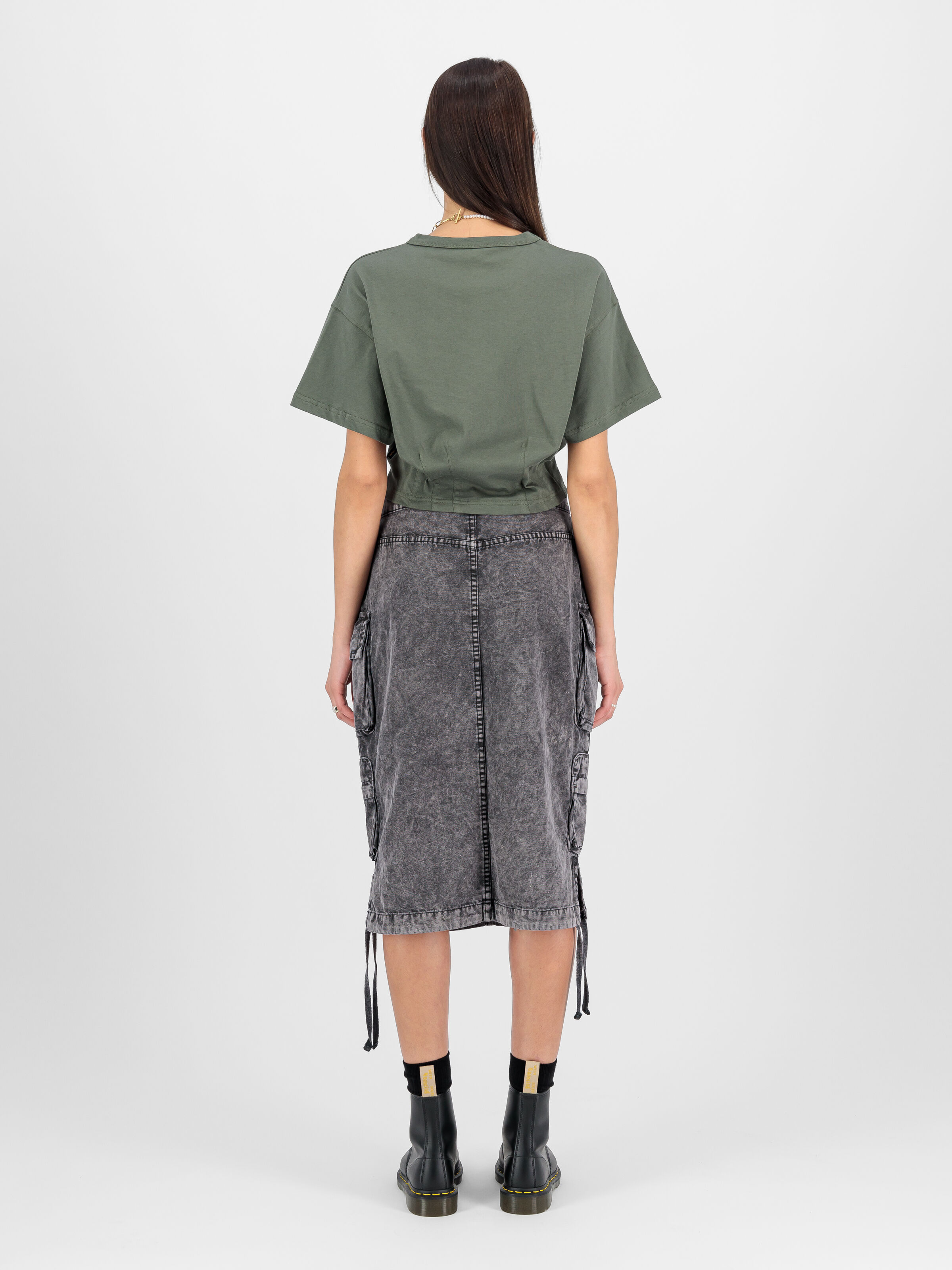 Waisted T-Shirt Women dark olive 148070_142_2_model_00002_103676
