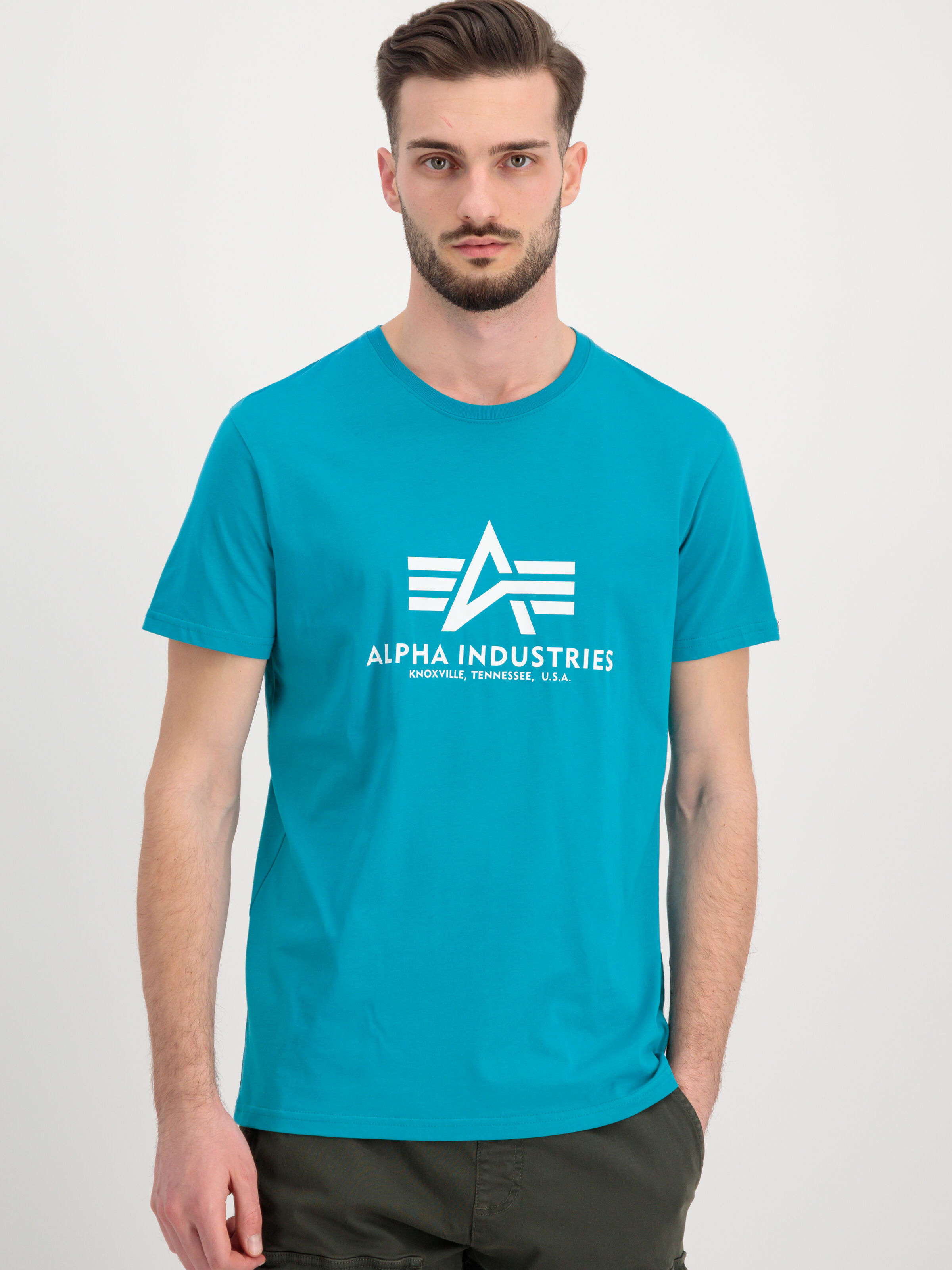 Basic Big Logo T-Shirt blue lagoon 100501_576_alpha_industries_basic_t_001_182287