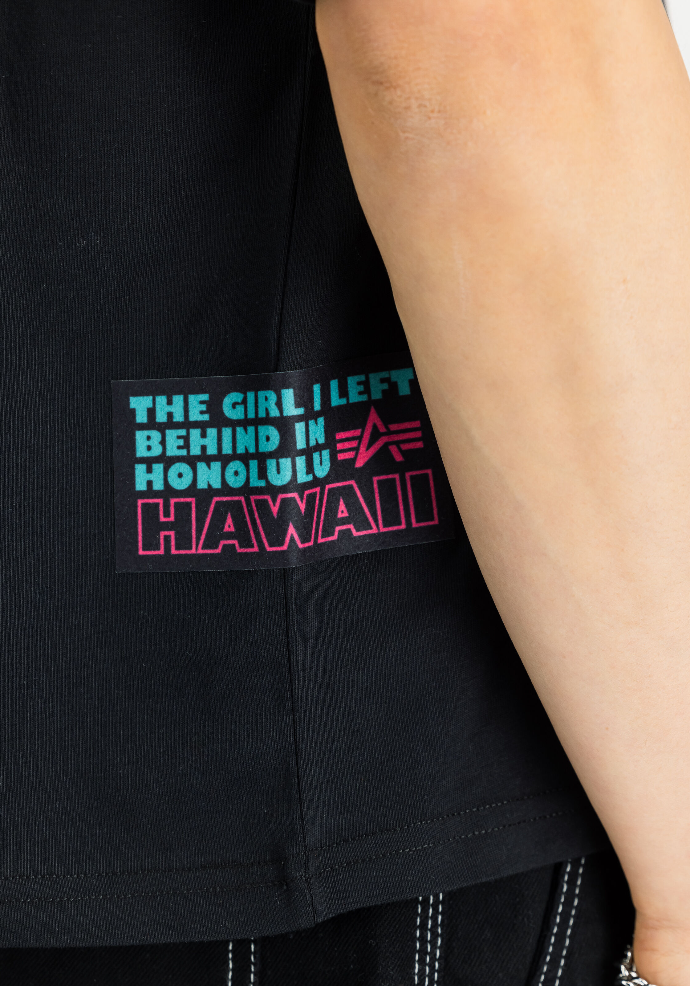 Aloha Flower Backprint T-Shirt black 156523_03_3_detail_00001_147390