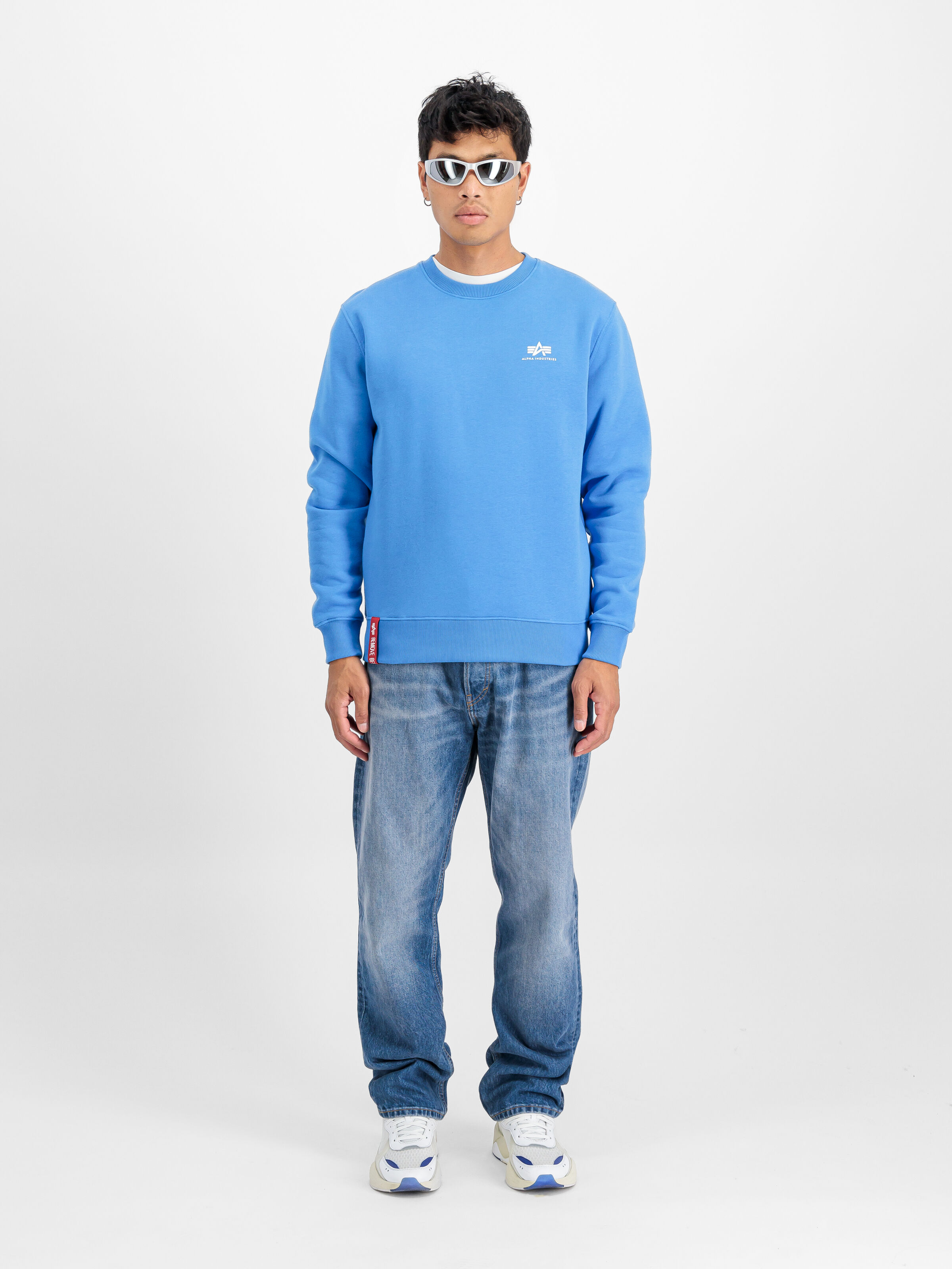 Basic Small Logo Sweatshirt mediteranian blue 188307_737_2_model_00001_118761