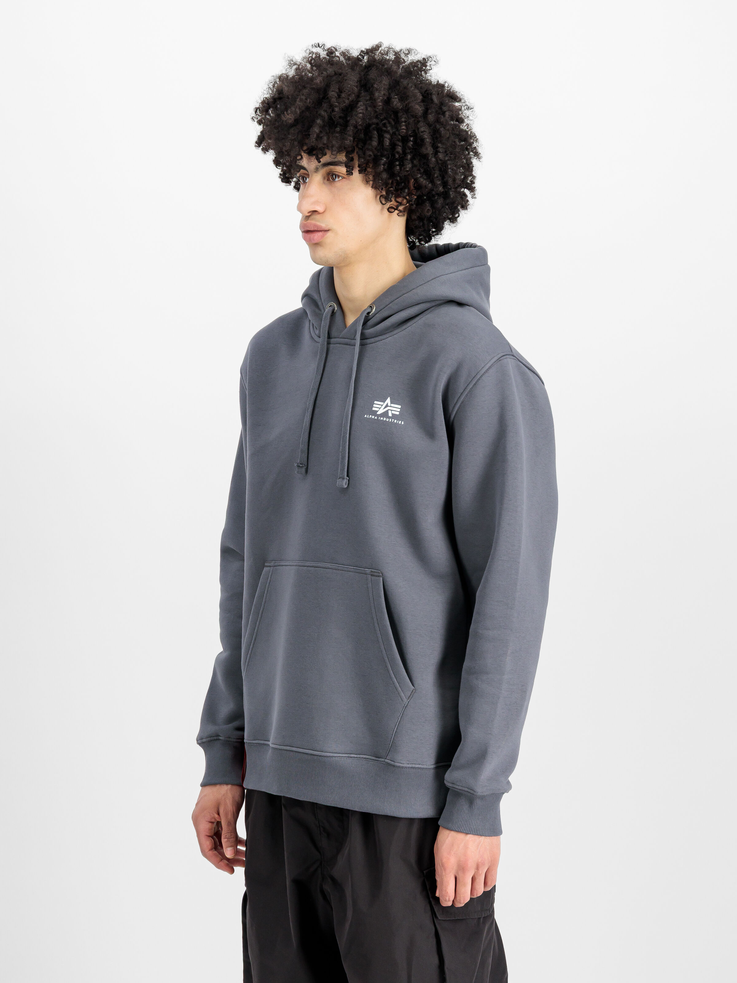 Basic Small Logo Hoodie greyblack 196318_136_2_model_00002_155505