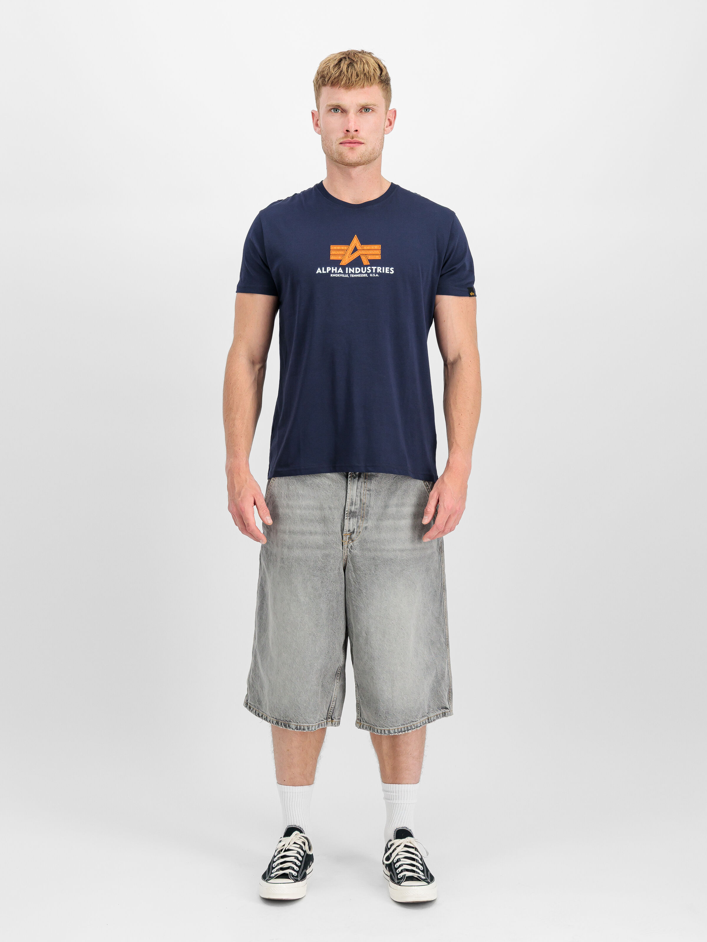 Basic Big Logo Rubber T-Shirt ultra navy 100501RB_697_2_model_00001_190585