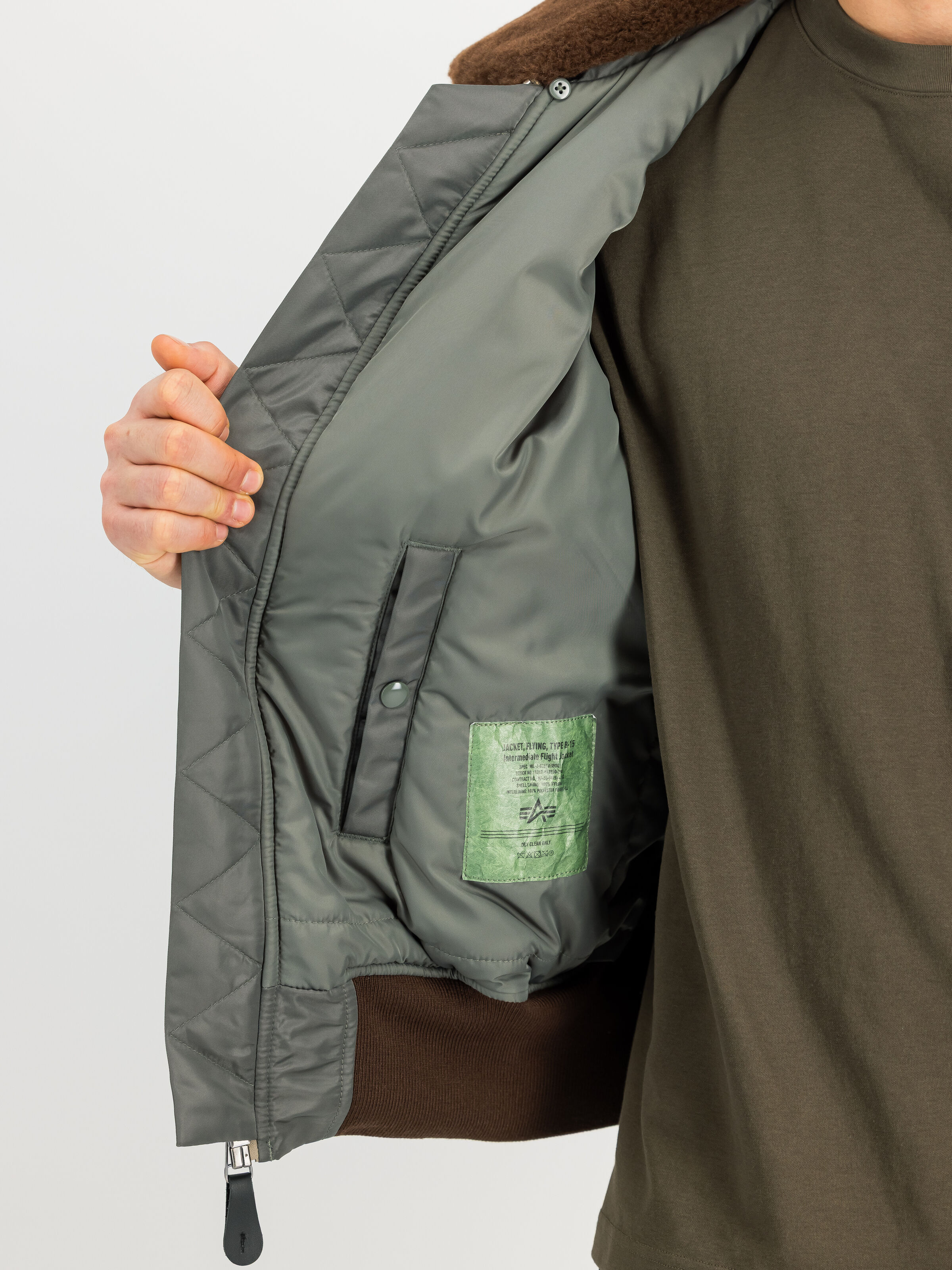 B-15 Intermediate Bomber Jacket vintage green 268161_432_3_detail_00001_232347