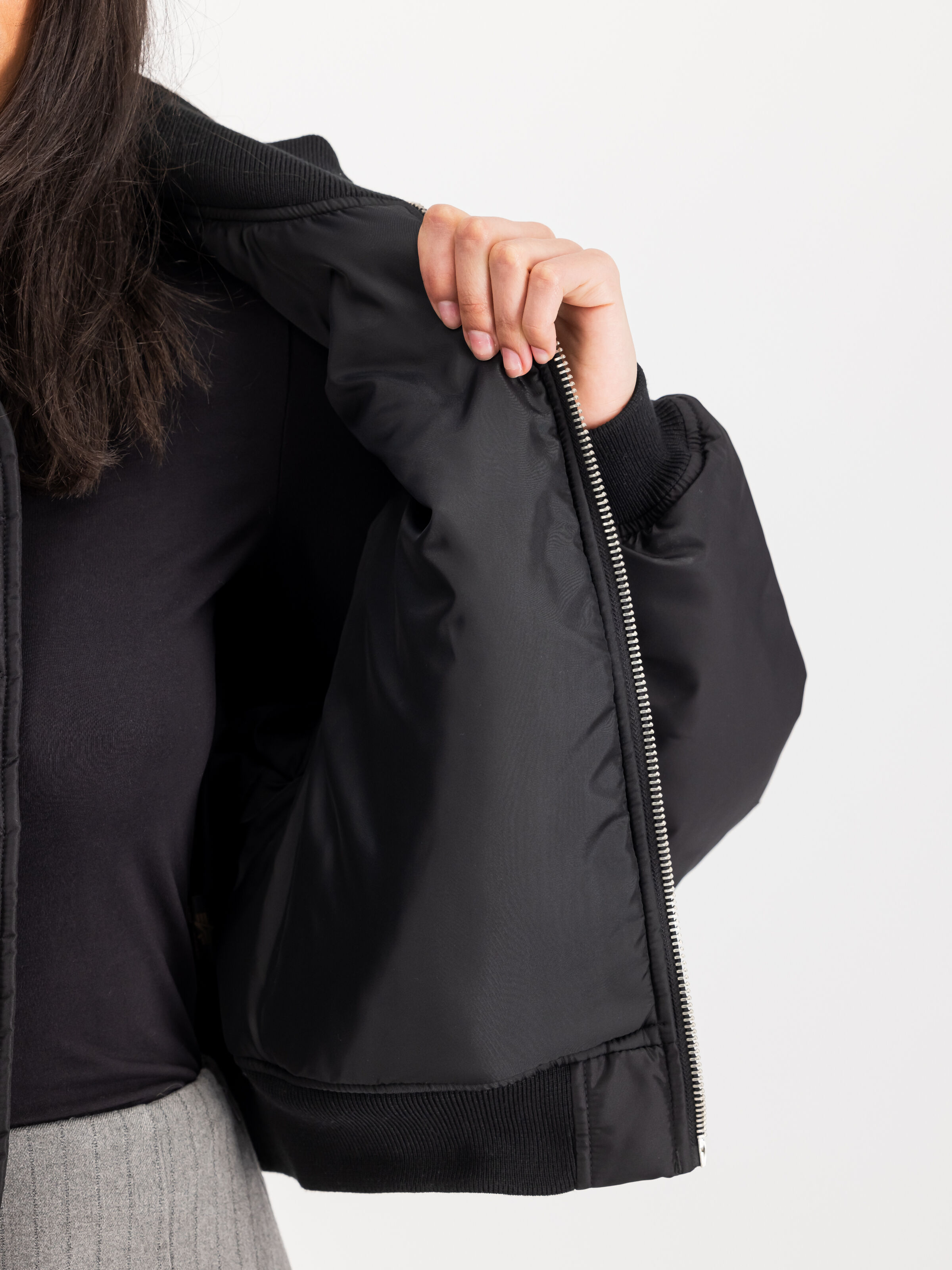 MA-1 Cropped Bomber Jacket Women black 258010_03_3_detail_00002_165129