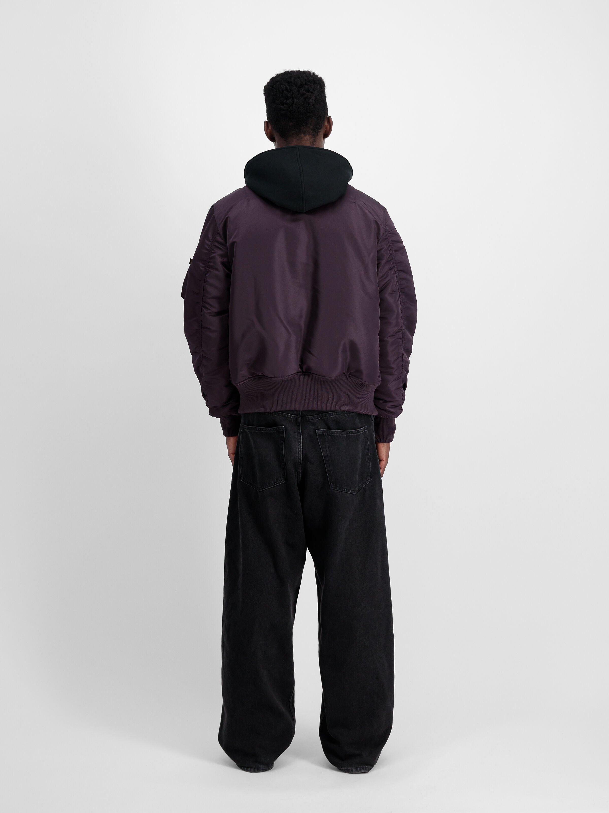 MA-1 D-Tec Sleeve Embroidery Bomber Jacket Plum 133104_719_2_model_00002_97680