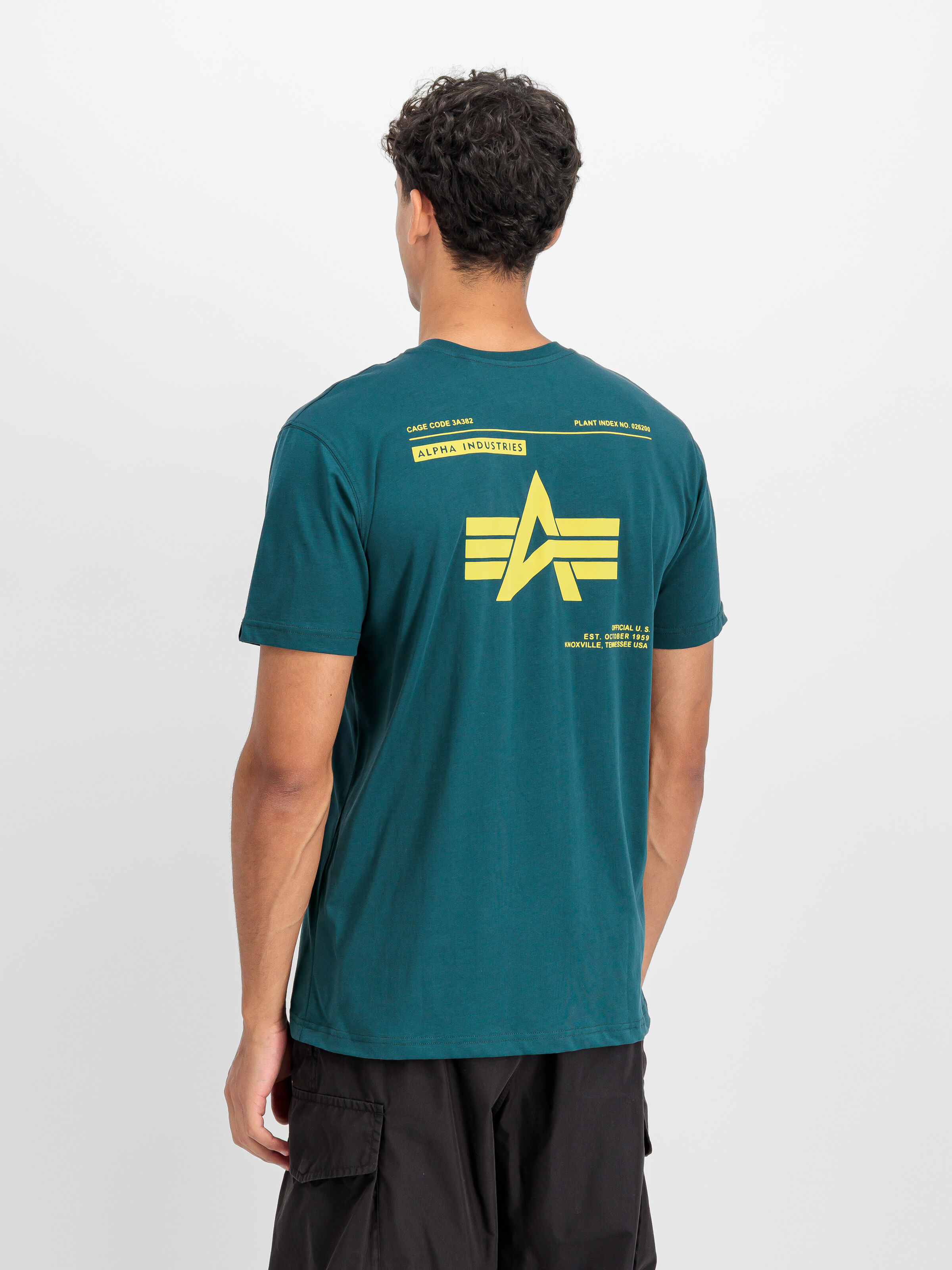 Label Backprint T-Shirt deep petrol 258505_609_2_model_00003_196191