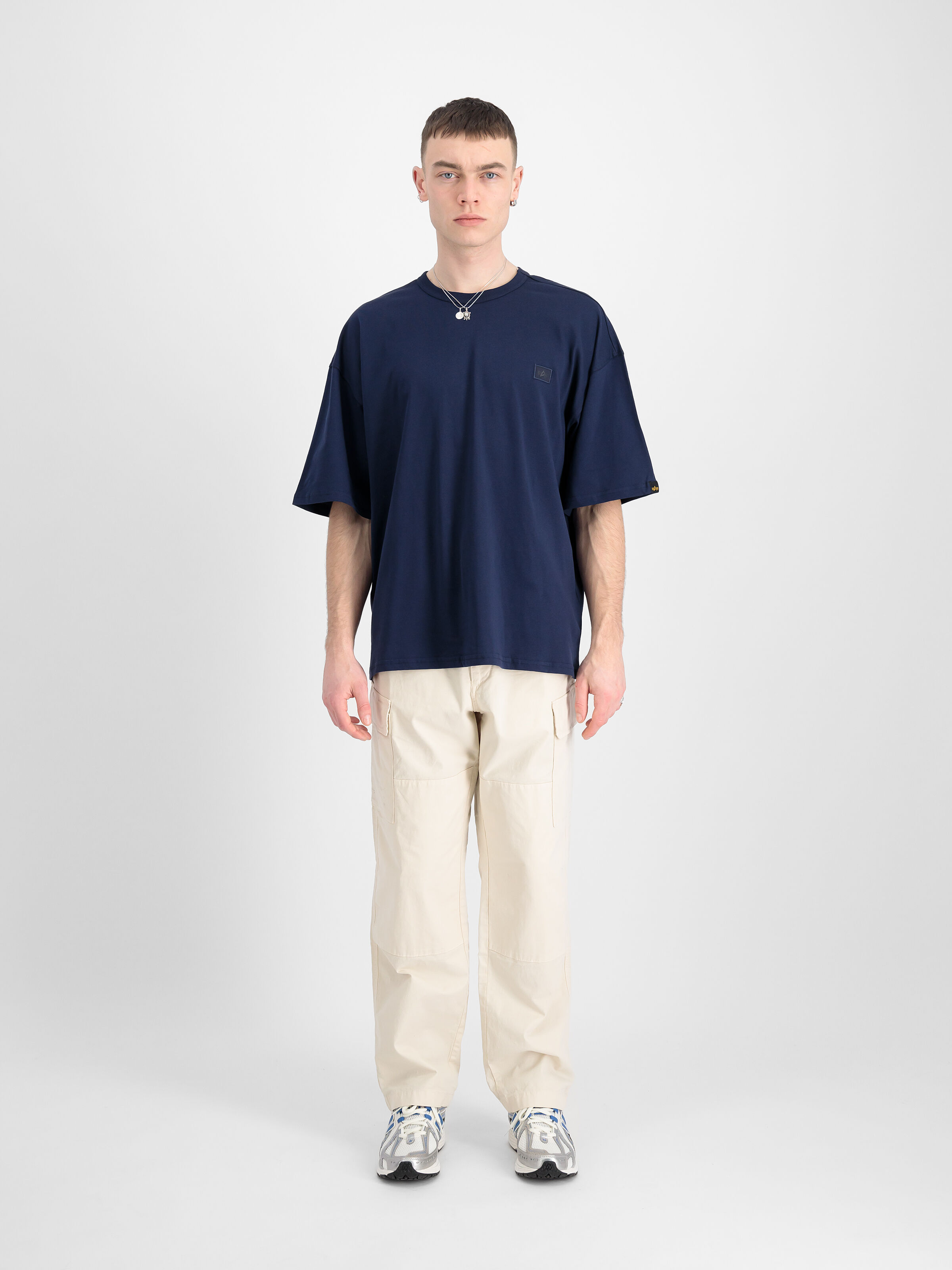 Alpha Essentials Rubber Logo T-Shirt ultra navy 146504_697_2_model_00001_99679