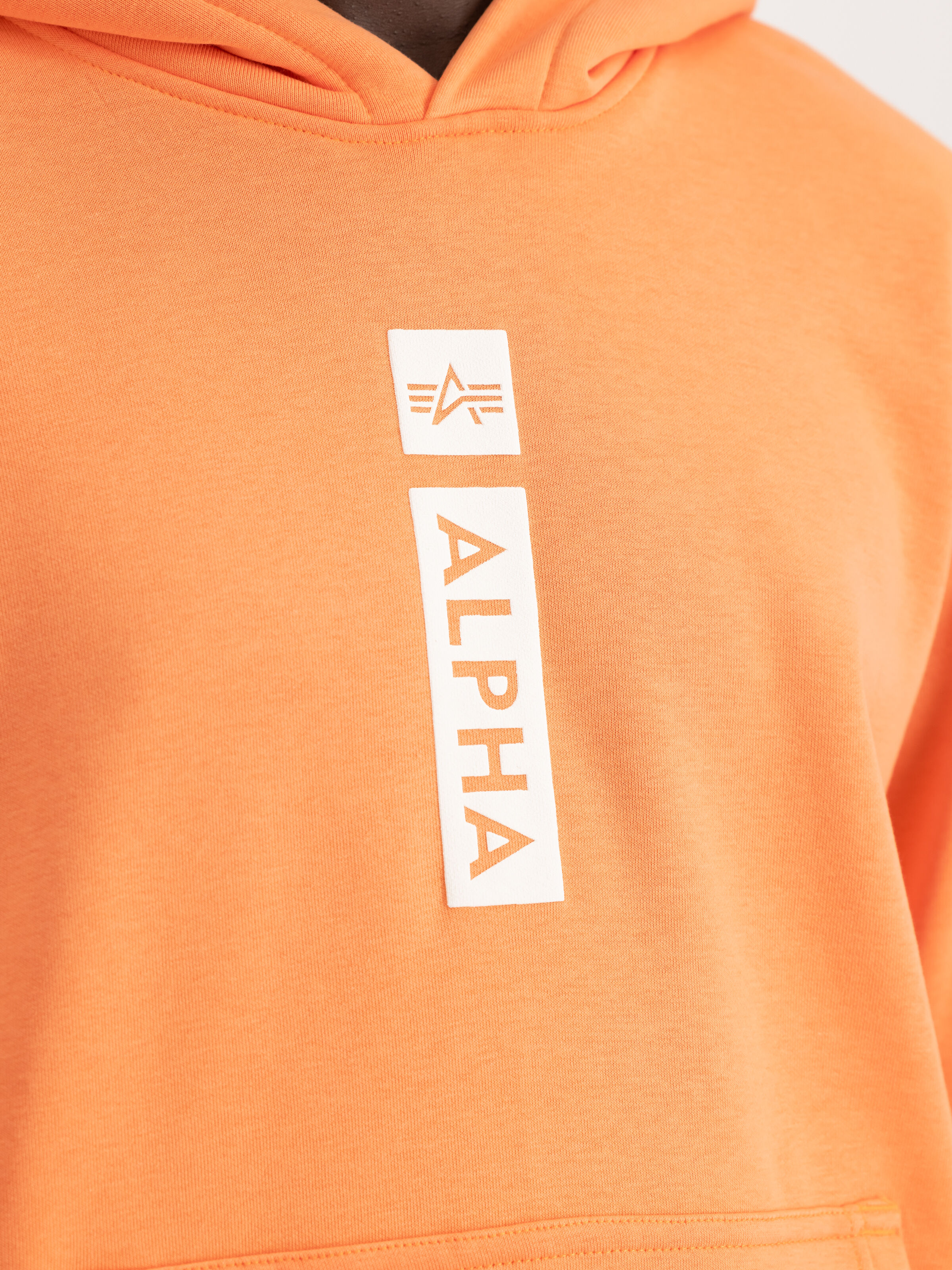 Alpha Puff Print Hoodie tangerine 146338_710_3_detail_00001_129809