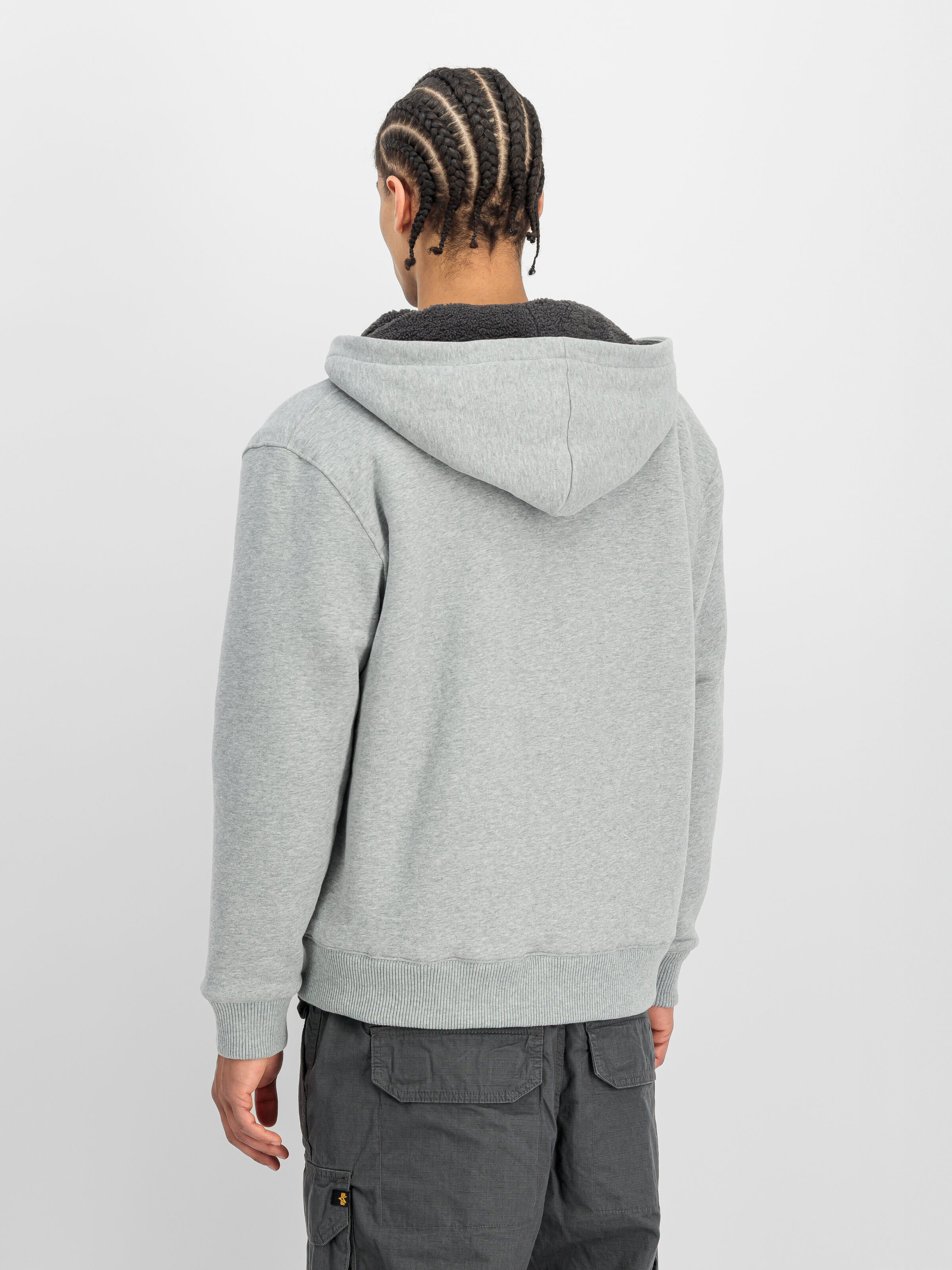 Fleece Sherpa Hoodie grey heather 268336_17_2_model_00003_236769