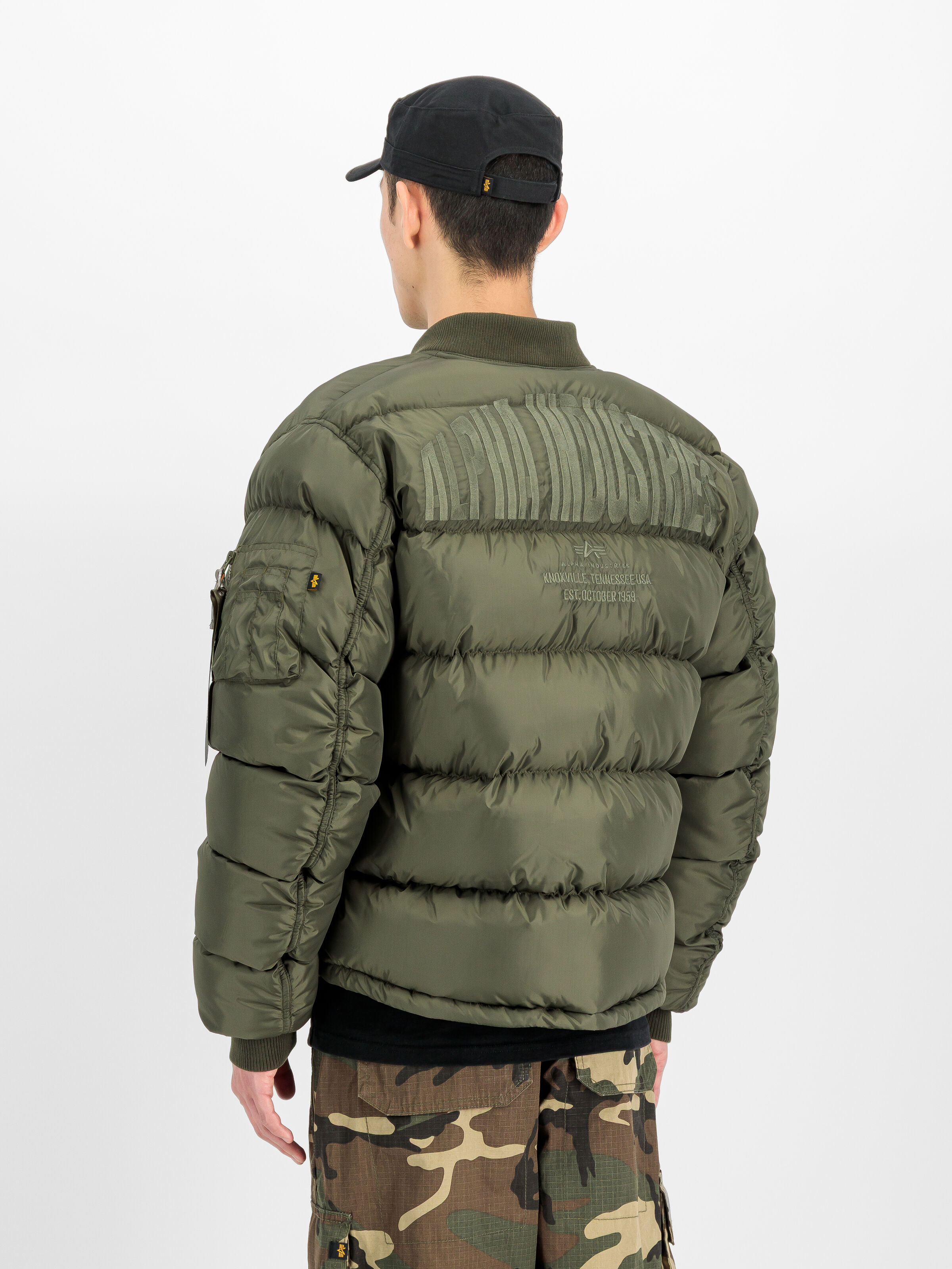 MA-1 Puffer Back Embroidery Logo Winter Jacket dark olive 268137_142_2_model_00003_244326
