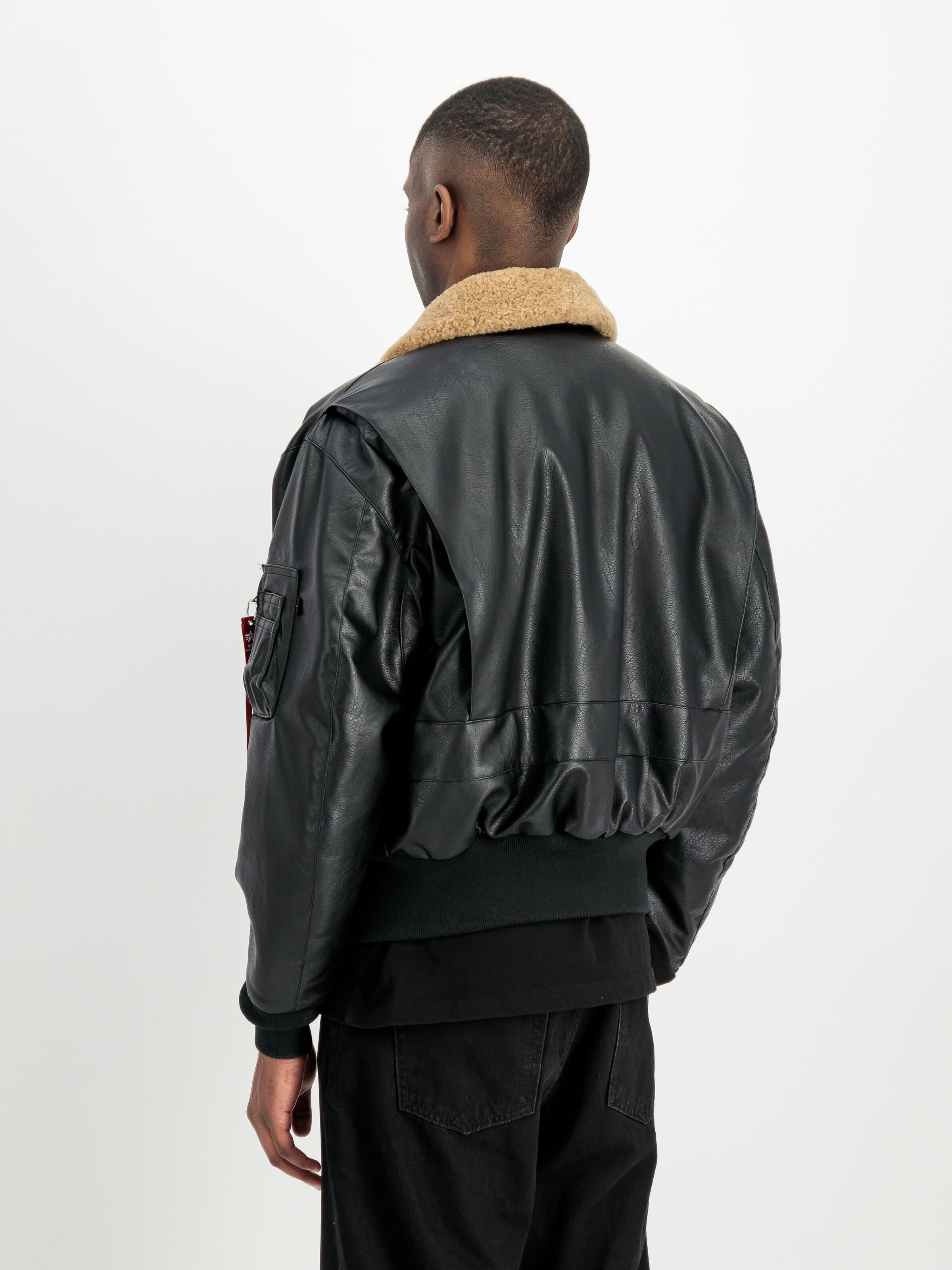 G-1 Devils Brigade Faux Leather Bomber Jacket black 268133_03_2_model_00003_227182