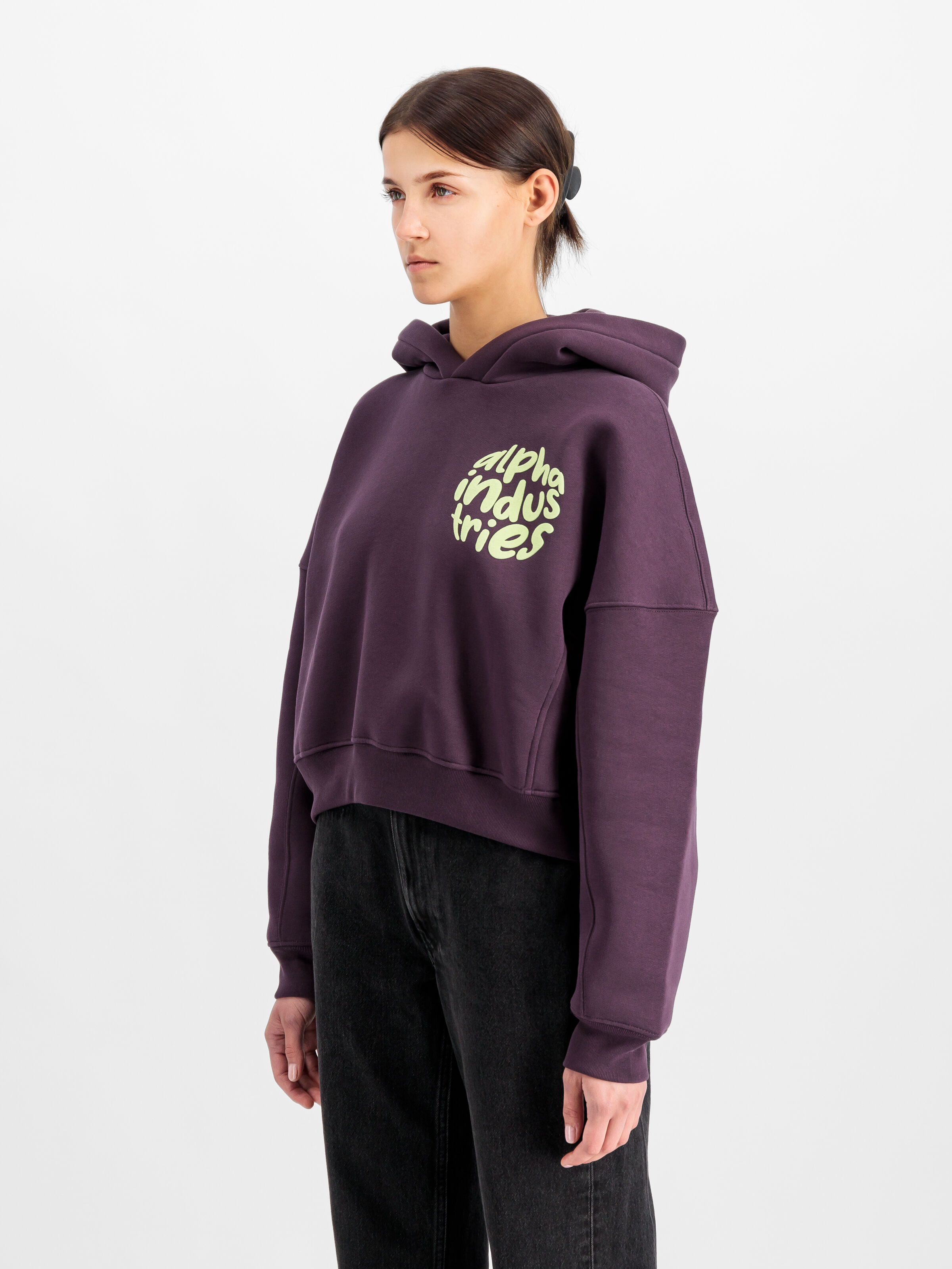 Logo Hoodie Women Plum 148040_719_2_model_00003_103857