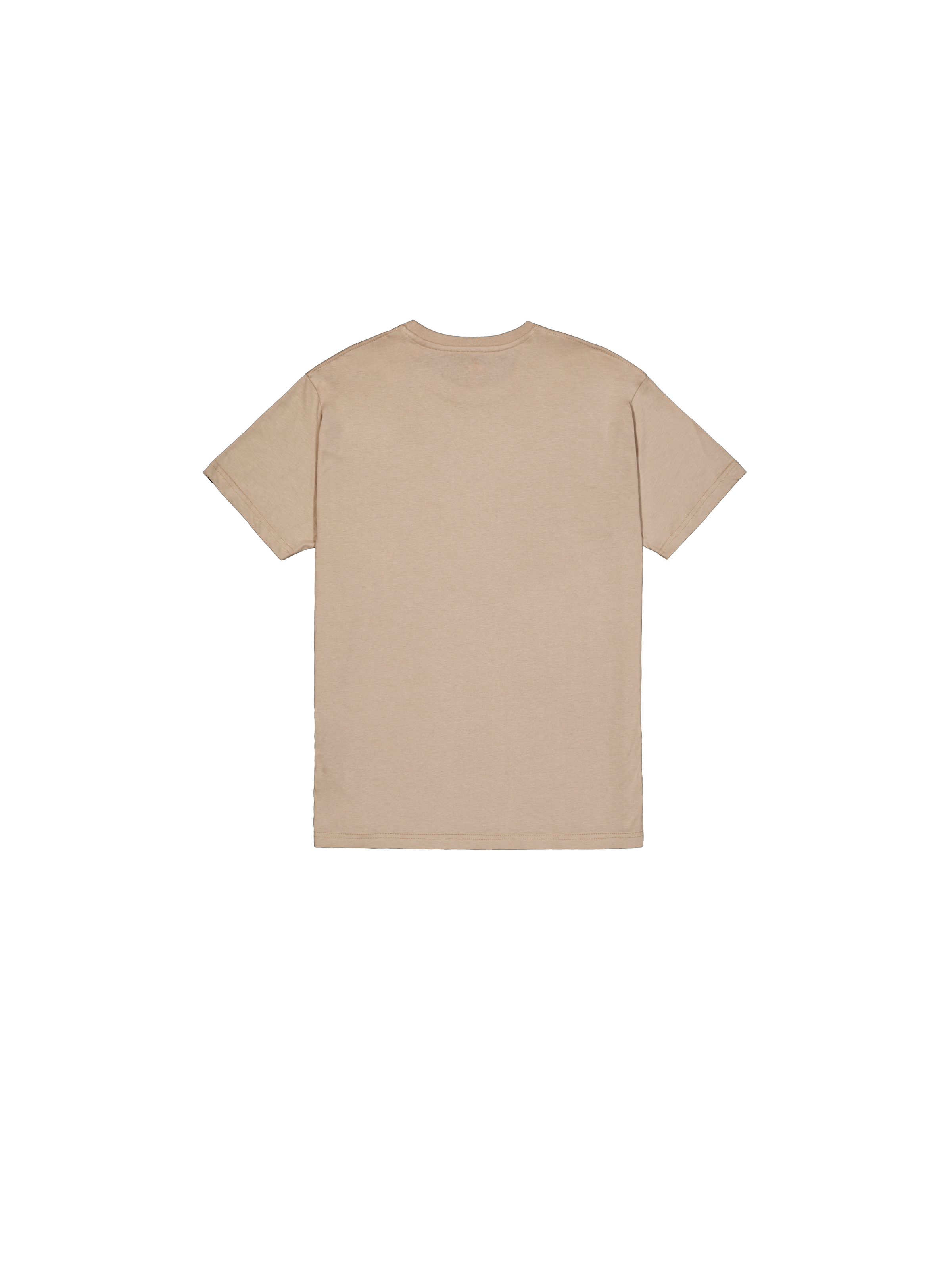 Alpha Label Puff Print T-Shirt vintage sand 118502PP_679_1_flatlay_00002_223020