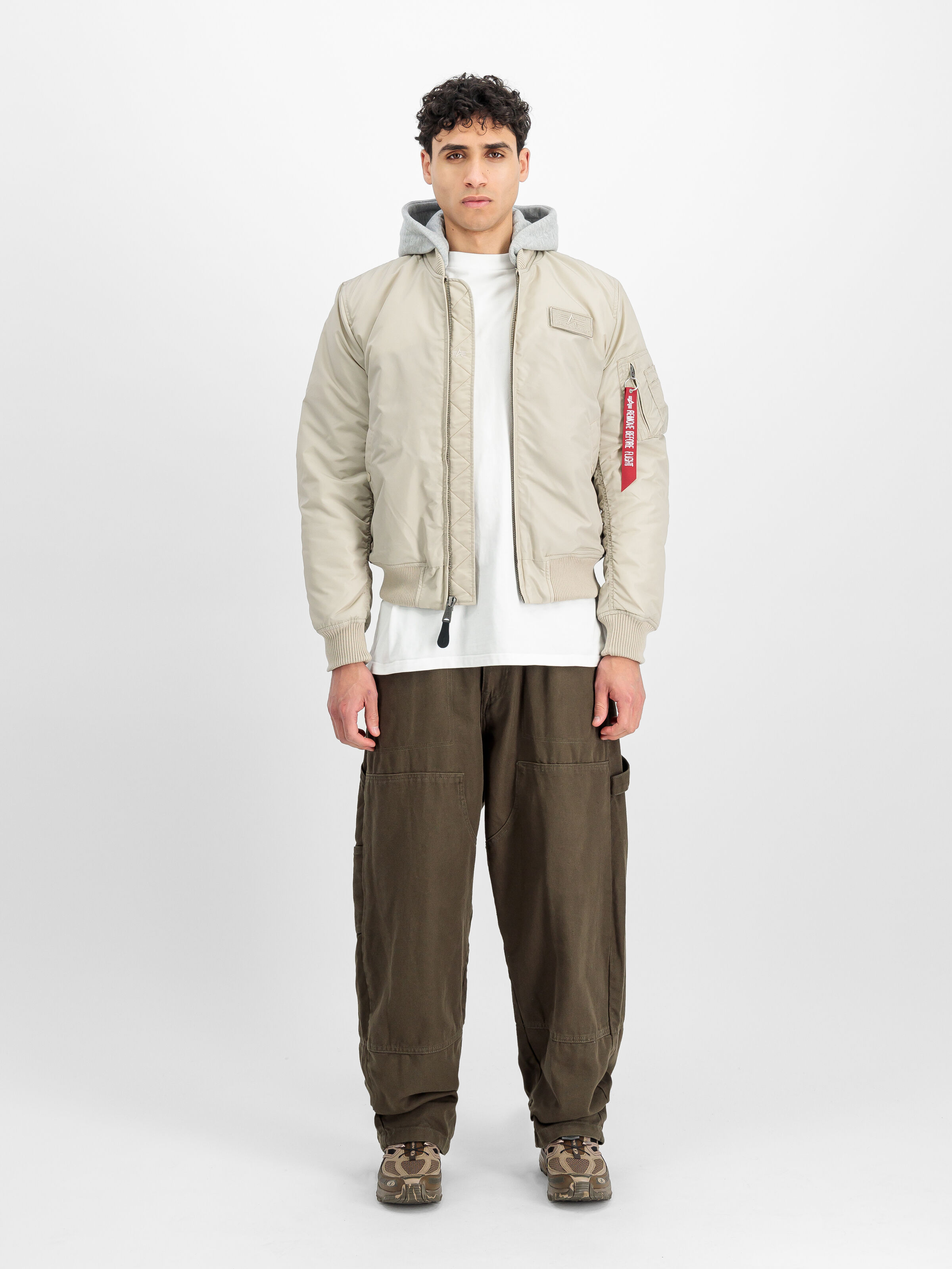 MA-1 TT Hood Two Tone Cold Weather Bomber Jacket organic beige 258100_627_2_model_00001_161922