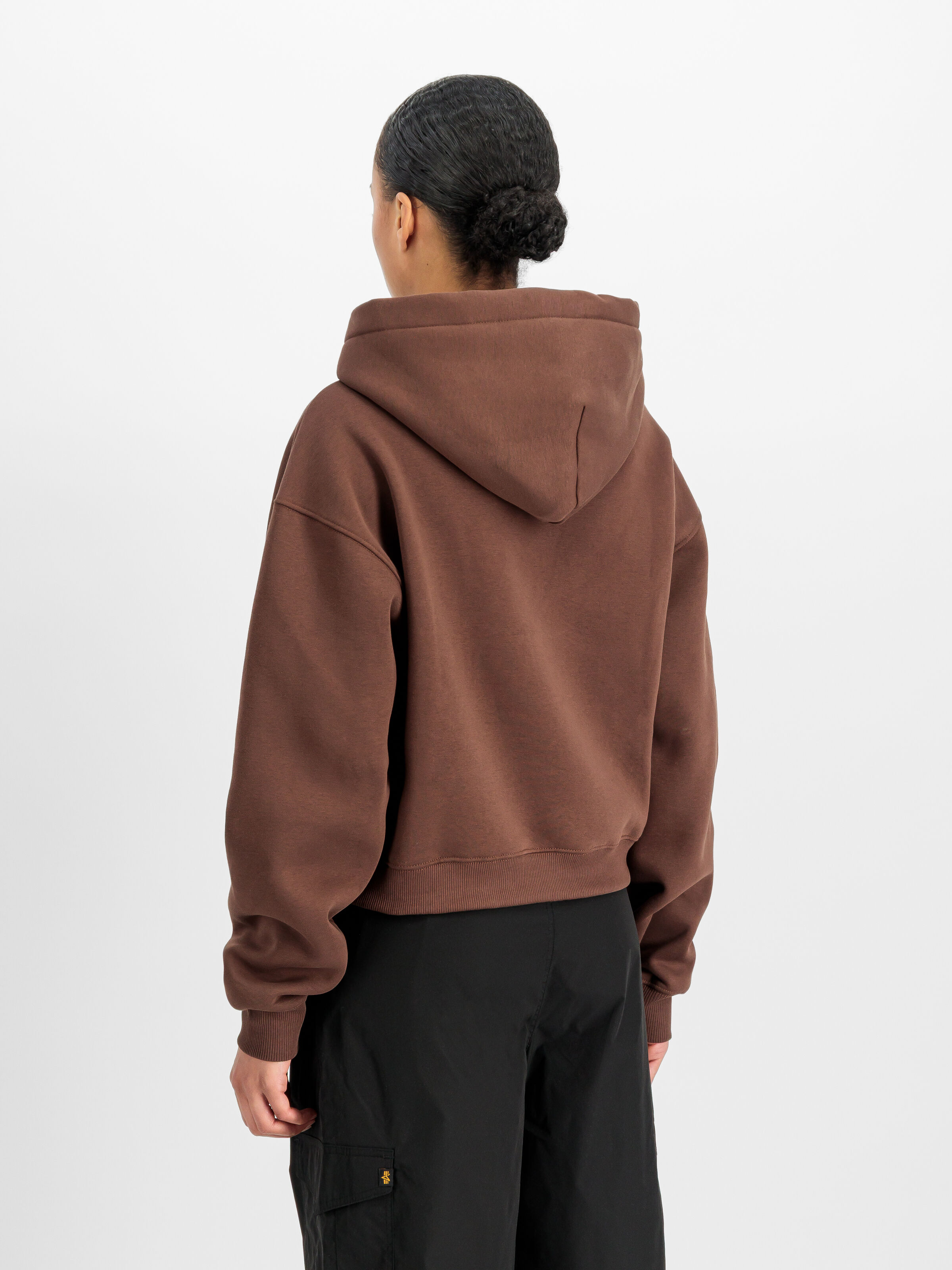 Basic Small Logo Hoodie Women powder brown 258041_204_2_model_00003_229865